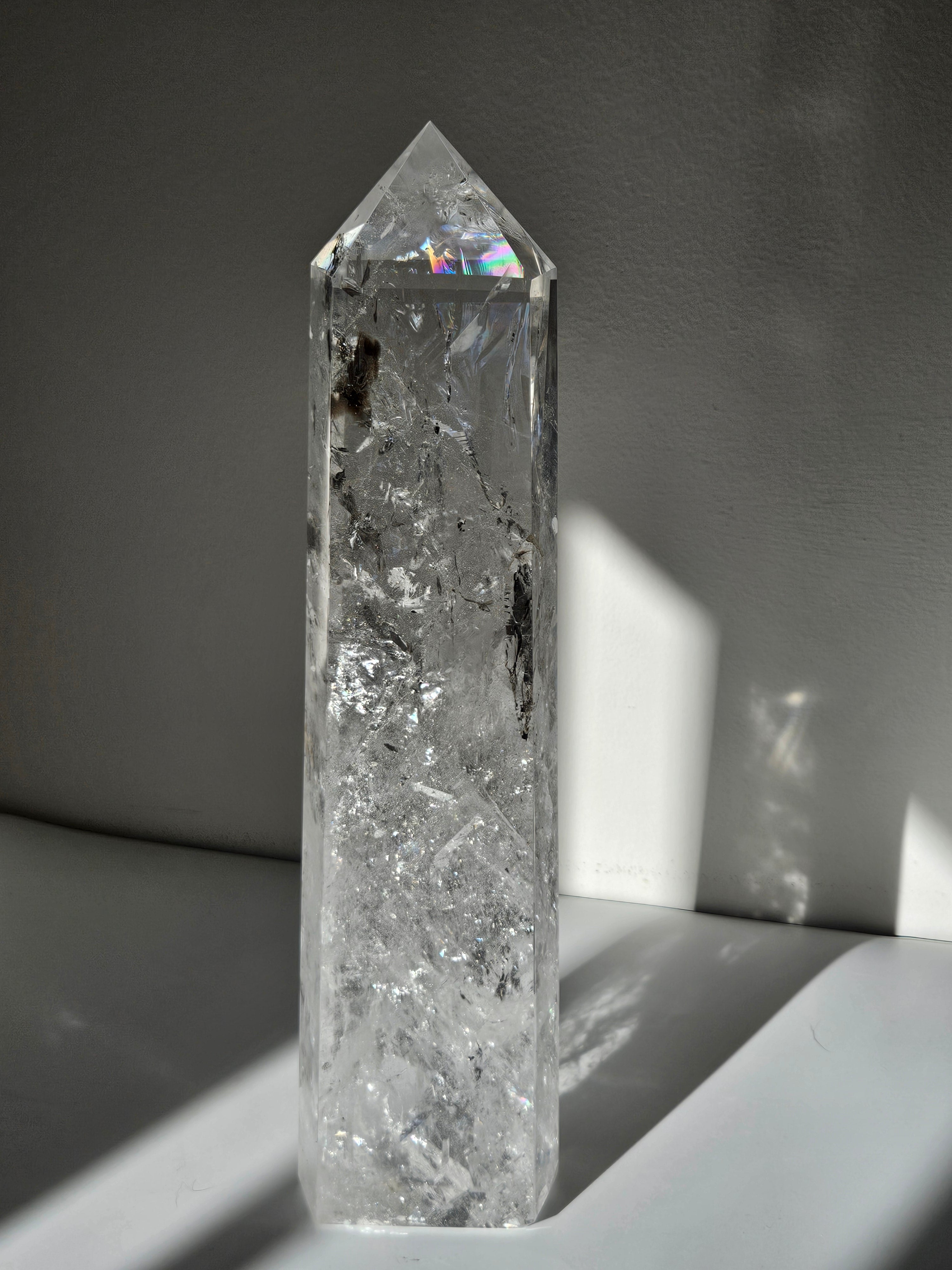 Rainbow filled Quartz Statement Tower