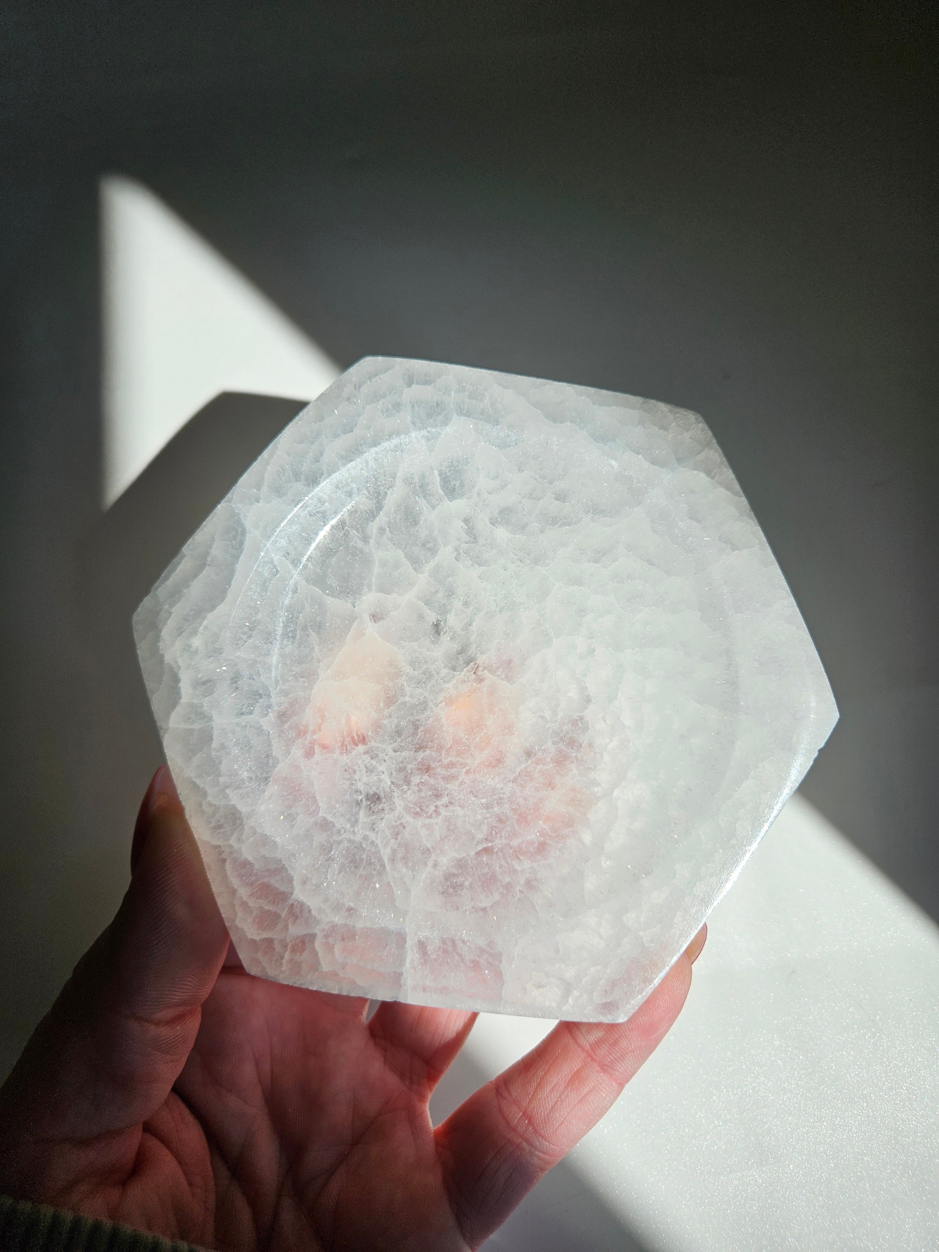 Selenite Hexagon Dish