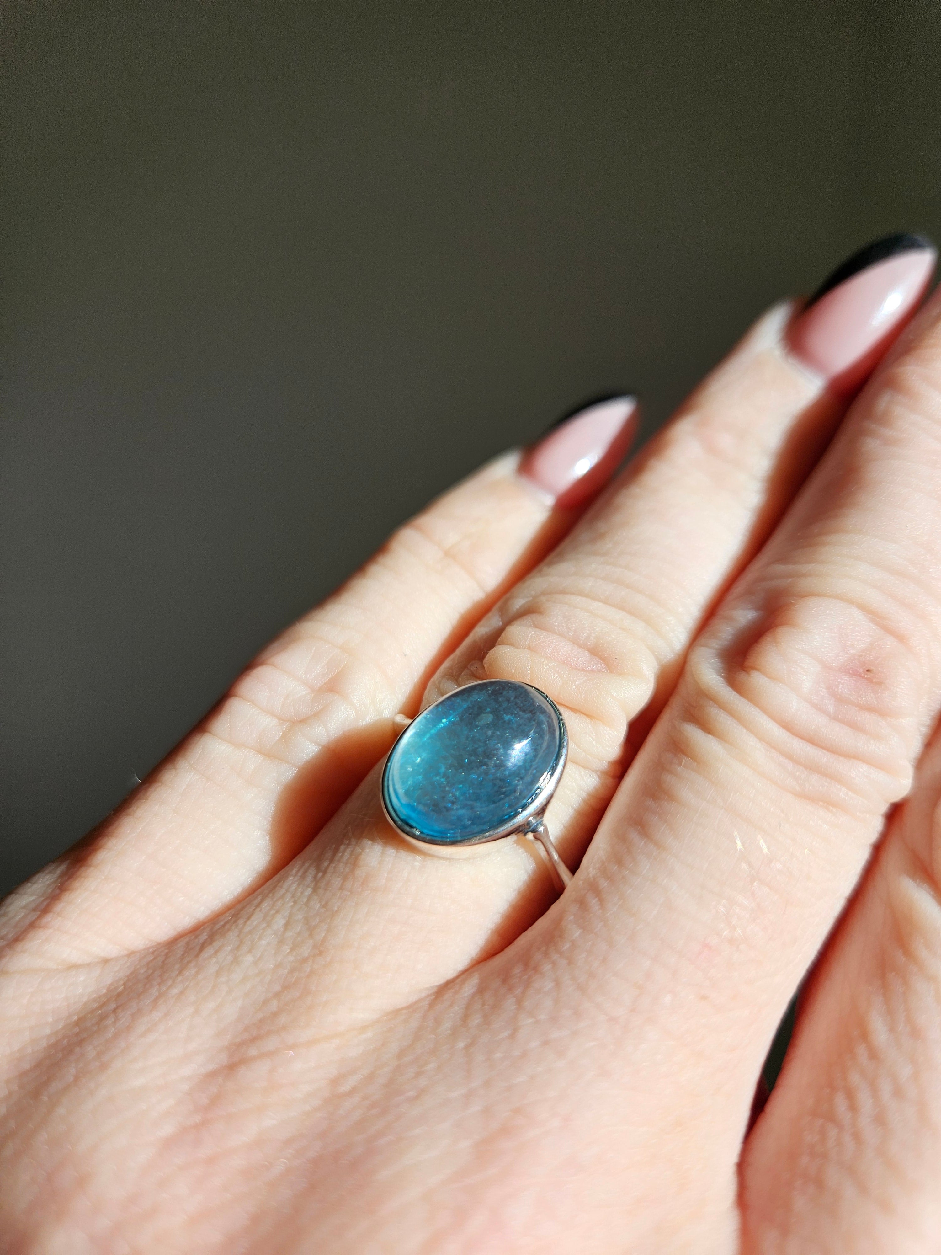 Aquamarine Ring | adjustable