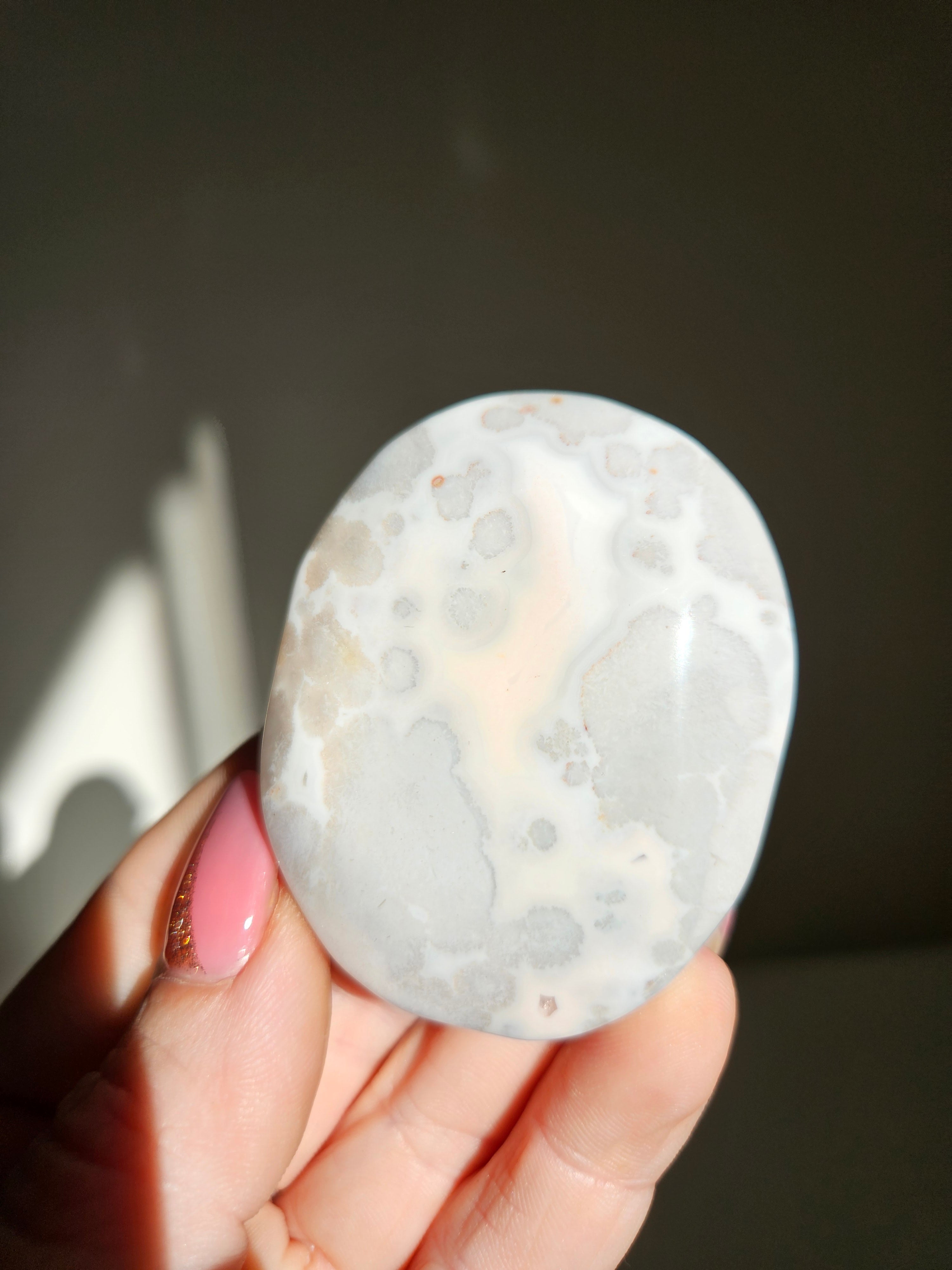 Flower Agate Palmstone 021
