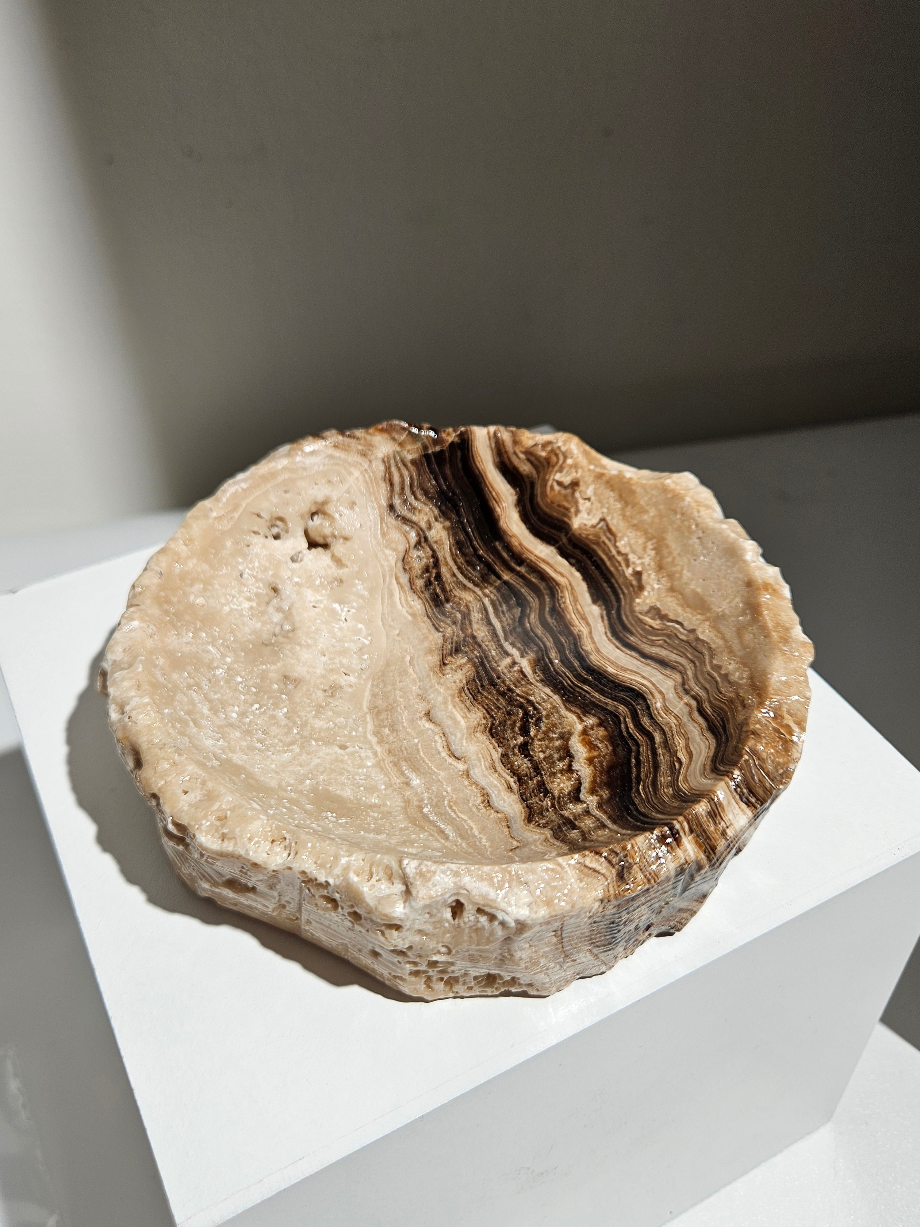 Raw Chocolate Calcite Bowl 001