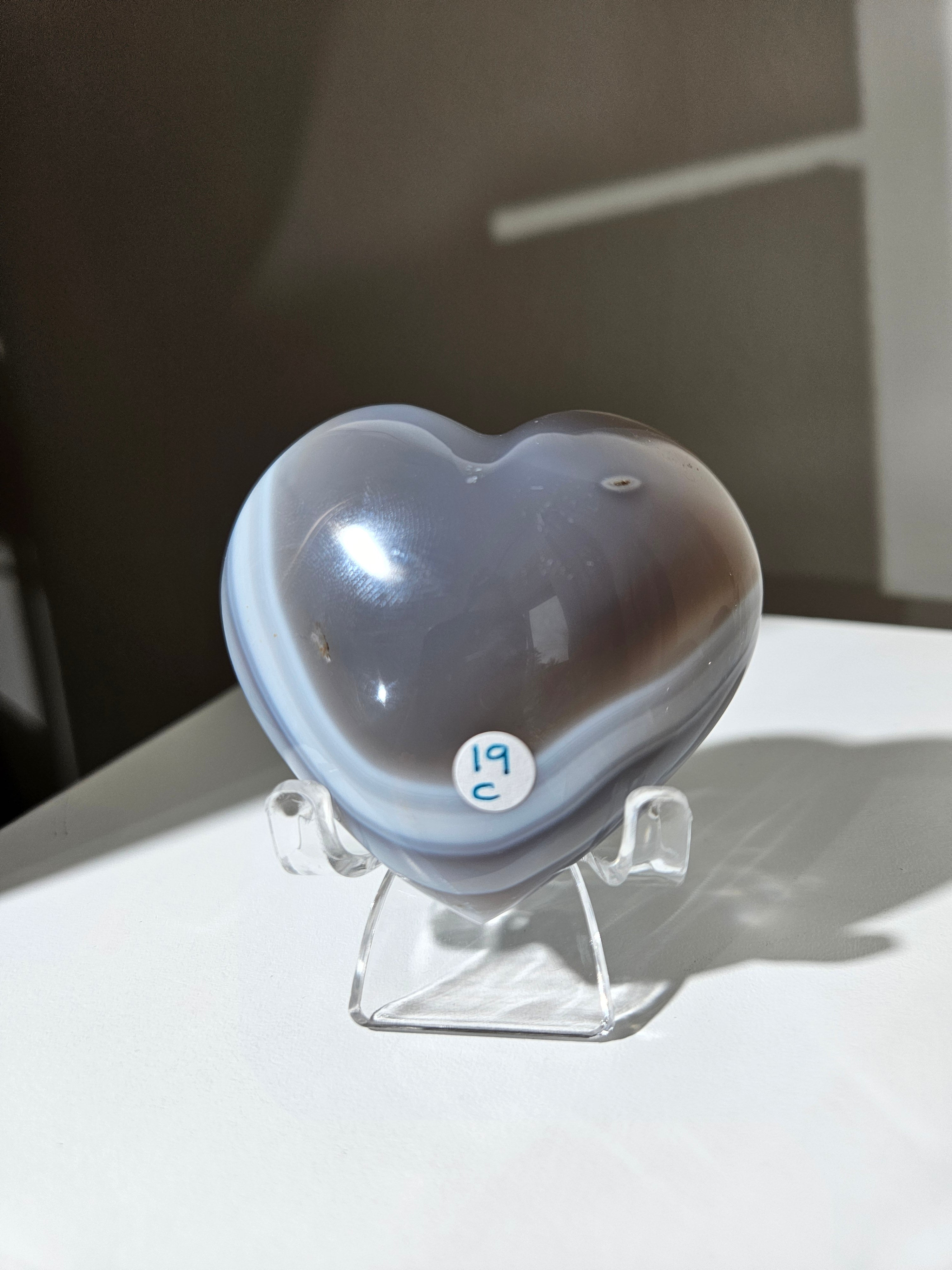 Banded Agate Heart 003