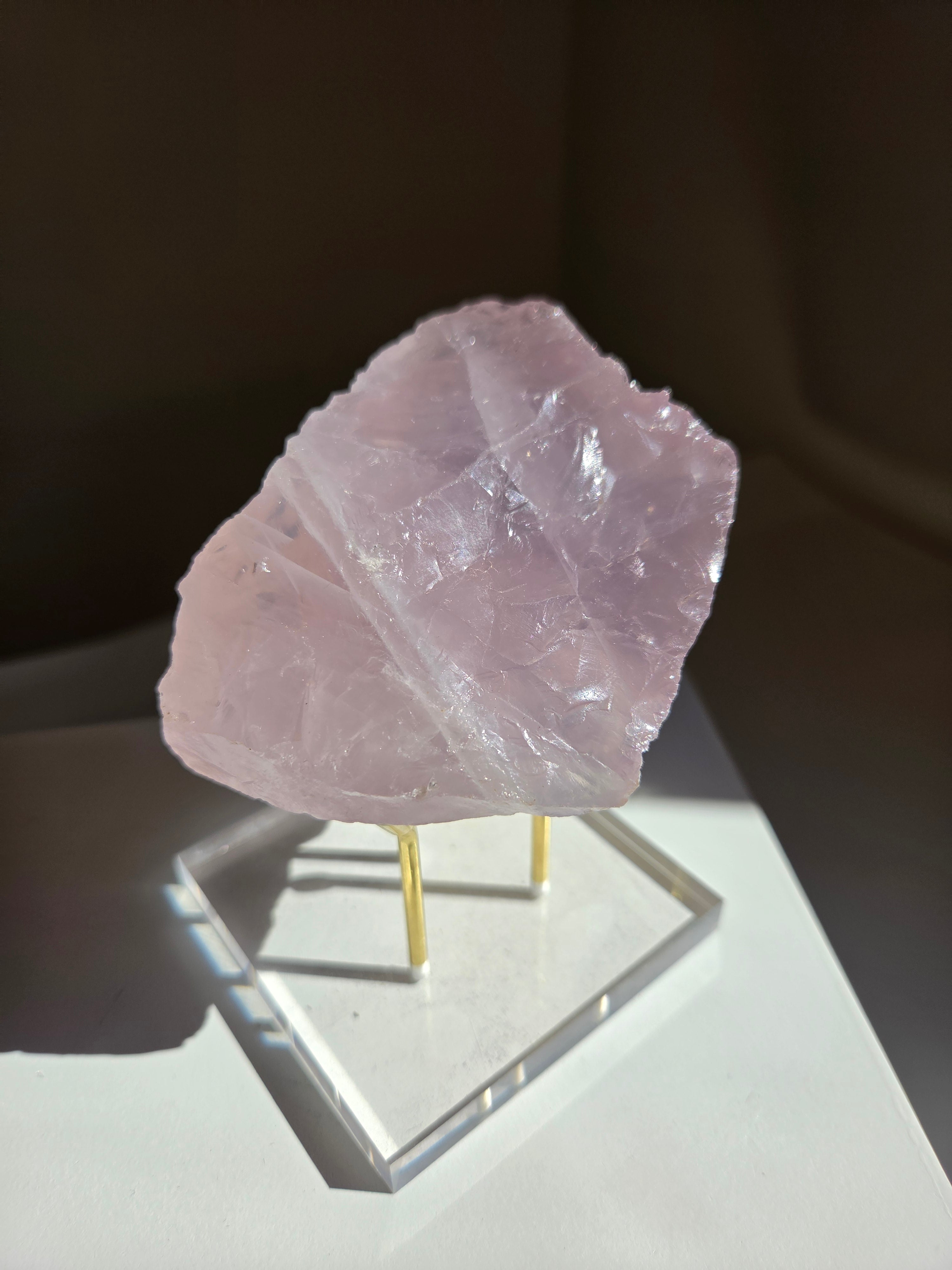 Lavender Raw Rose Quartz 010