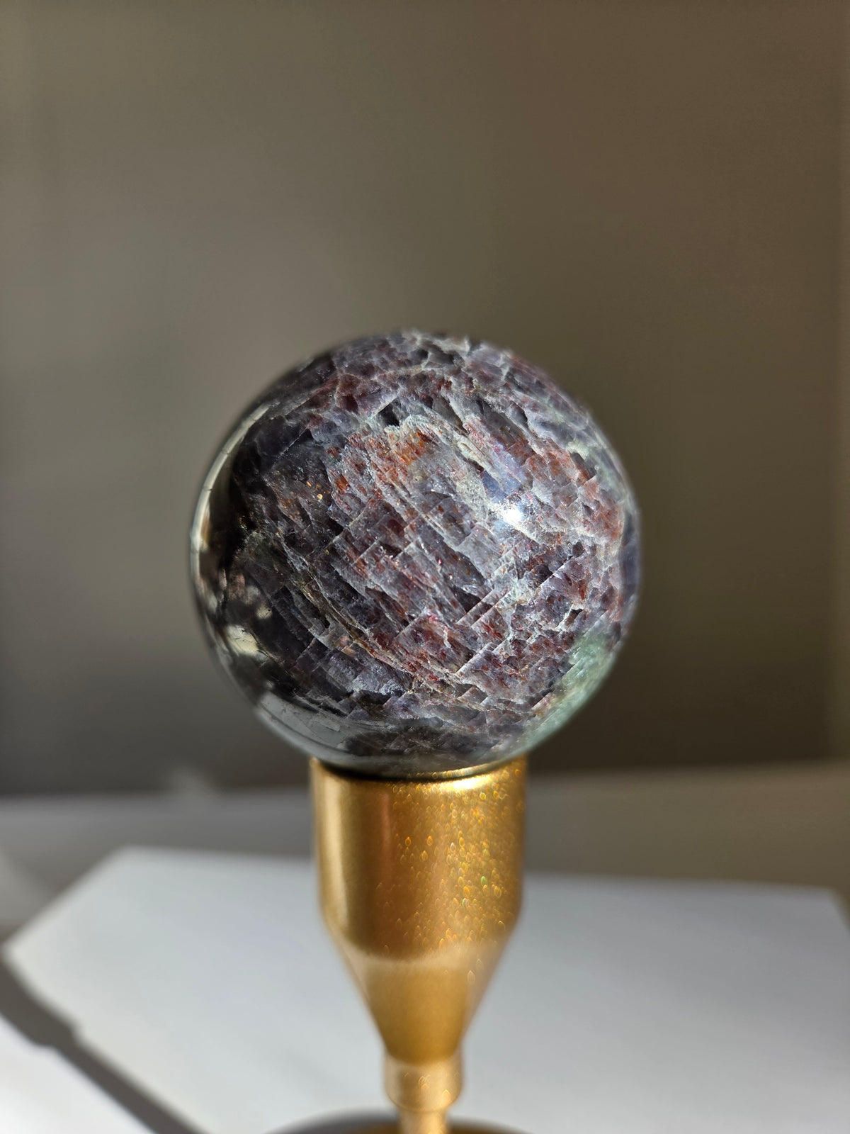 Iolite x Sunstone Sphere 001
