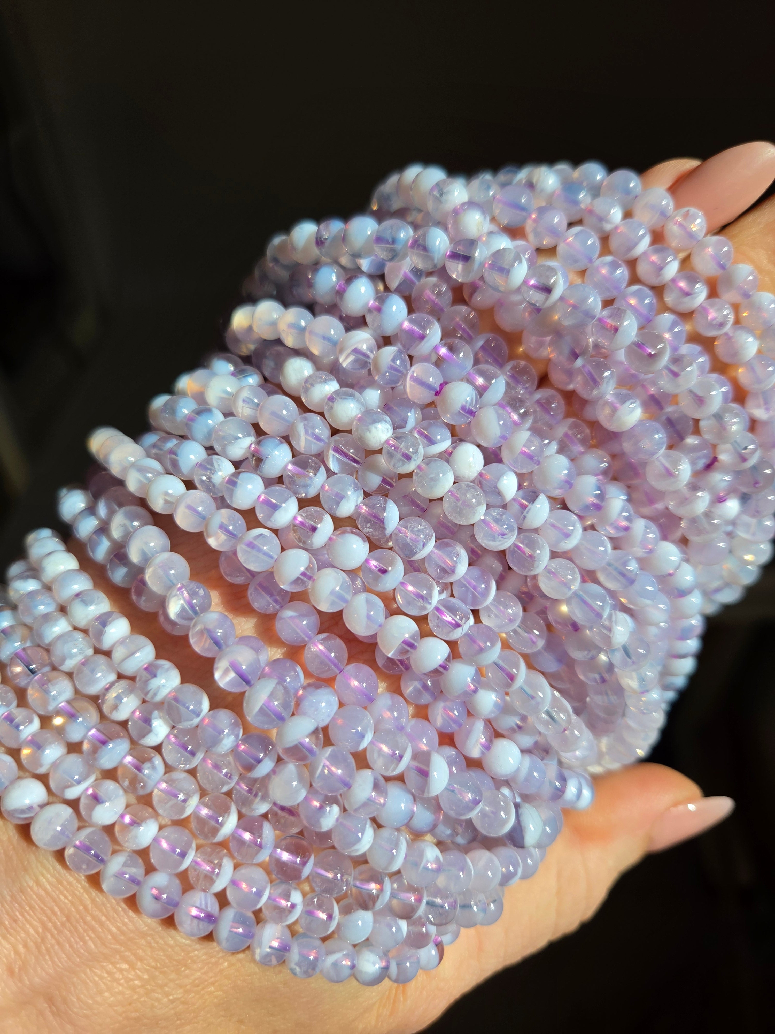 Lavender Quartz 3 wrap bracelet | 6mm