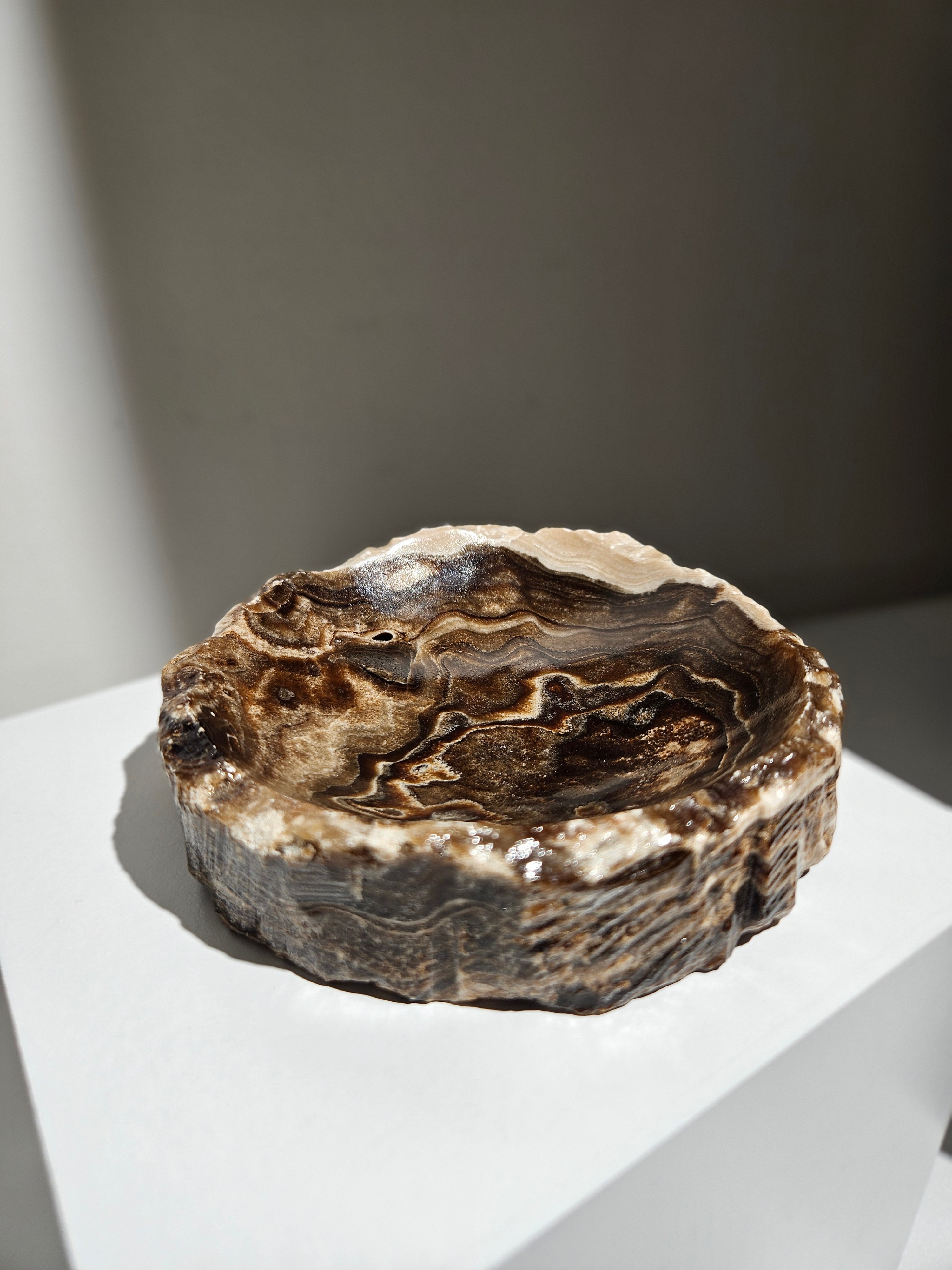 Raw Chocolate Calcite Bowl 002