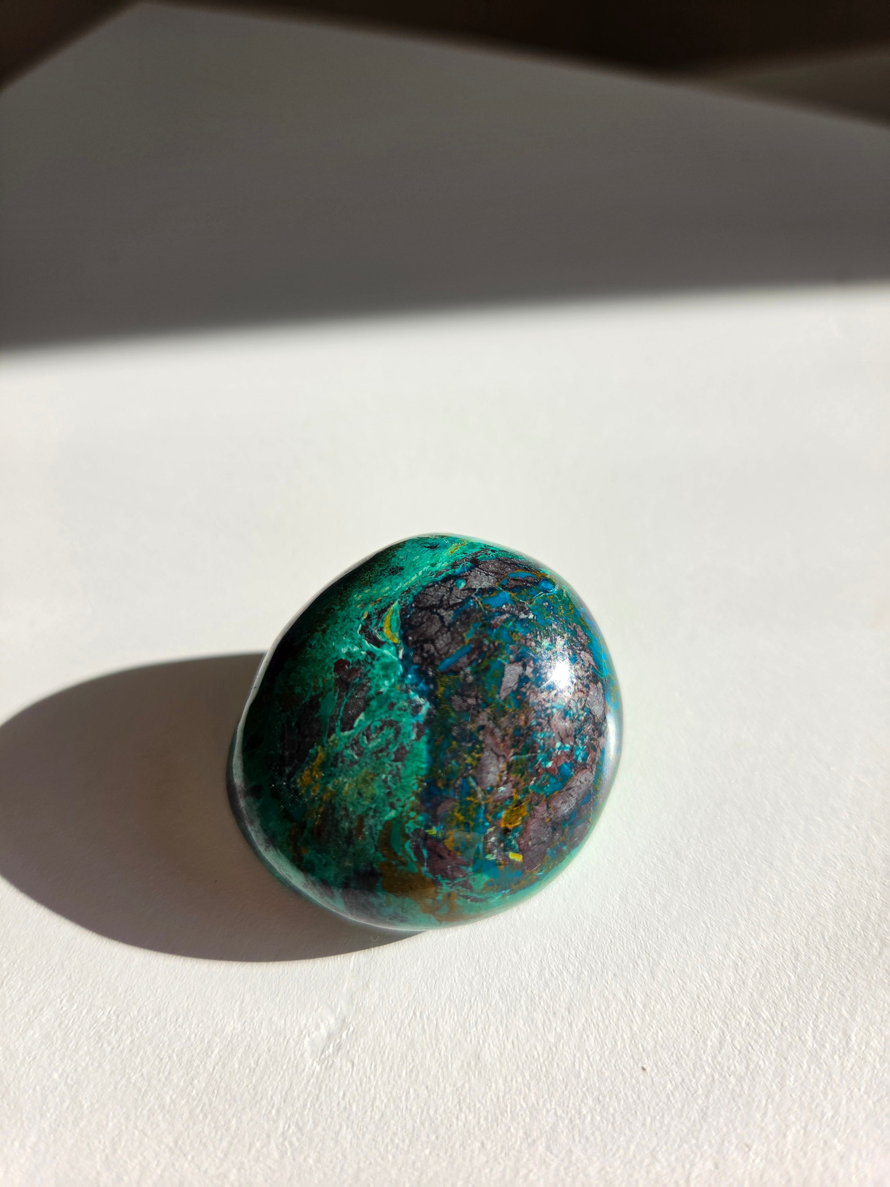 Malachite x Chrysocolla Pebble 001
