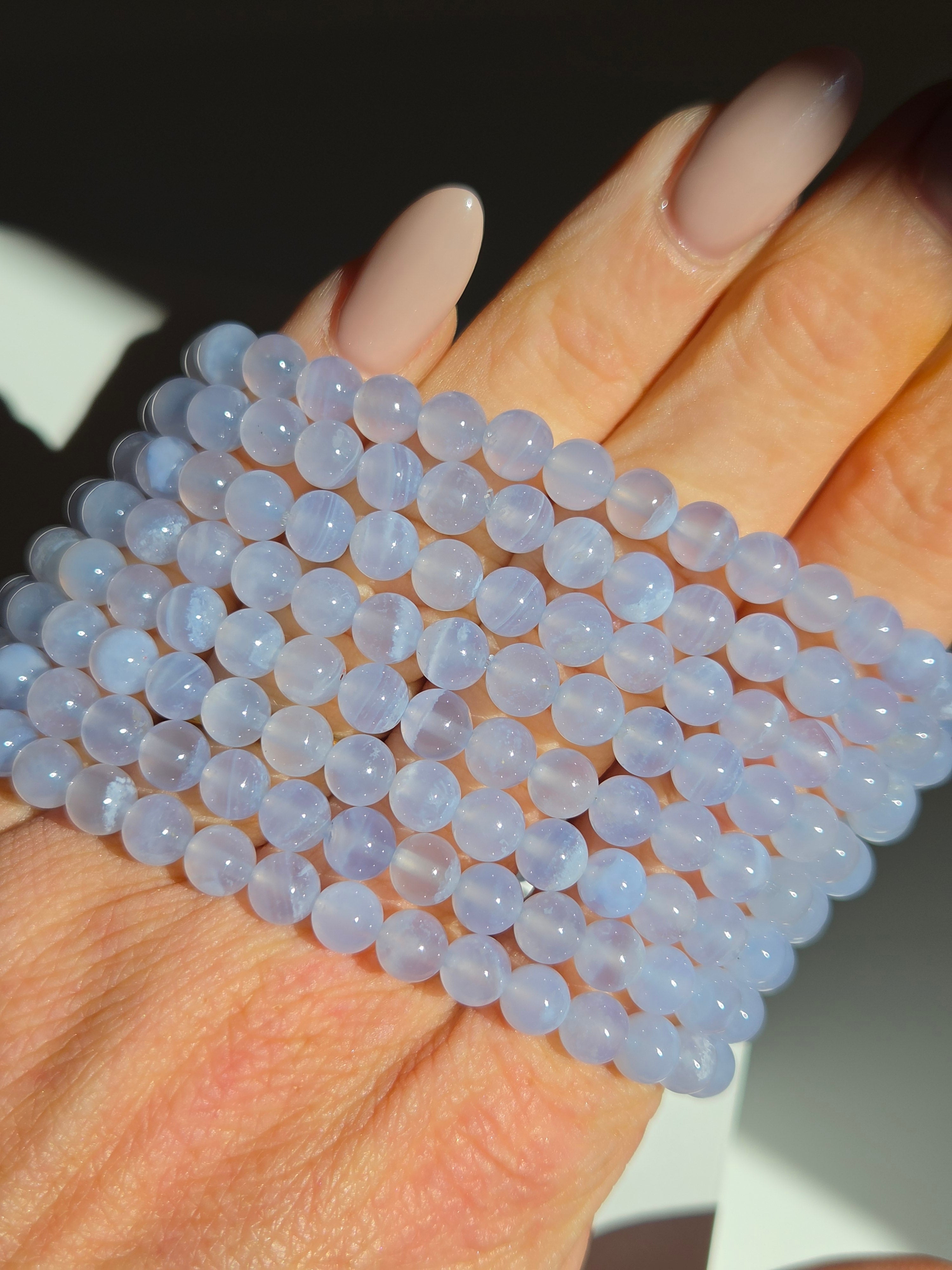 Blue Lace Agate bracelet | 5.5mm