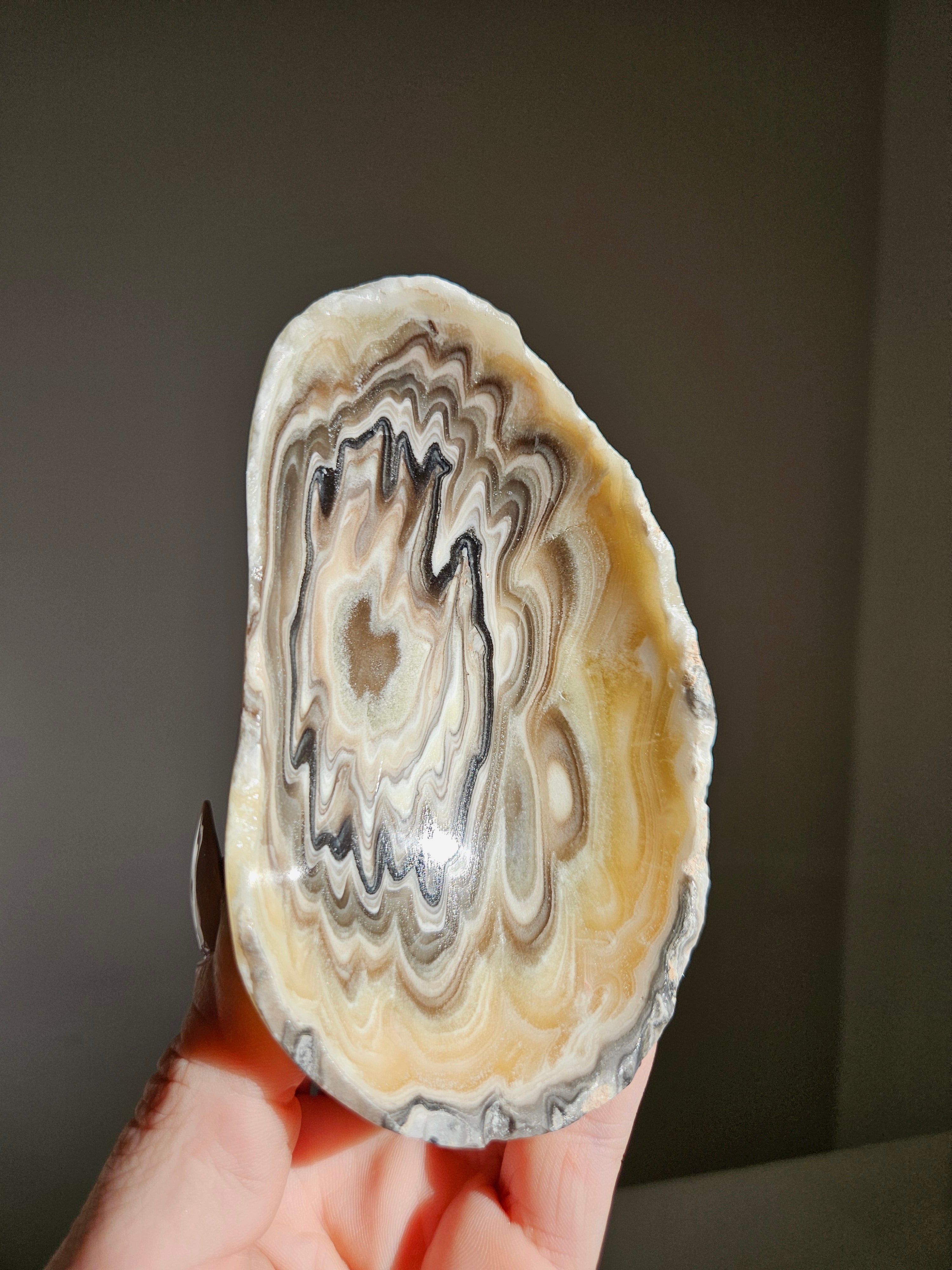 Banded Calcite Bowl 006