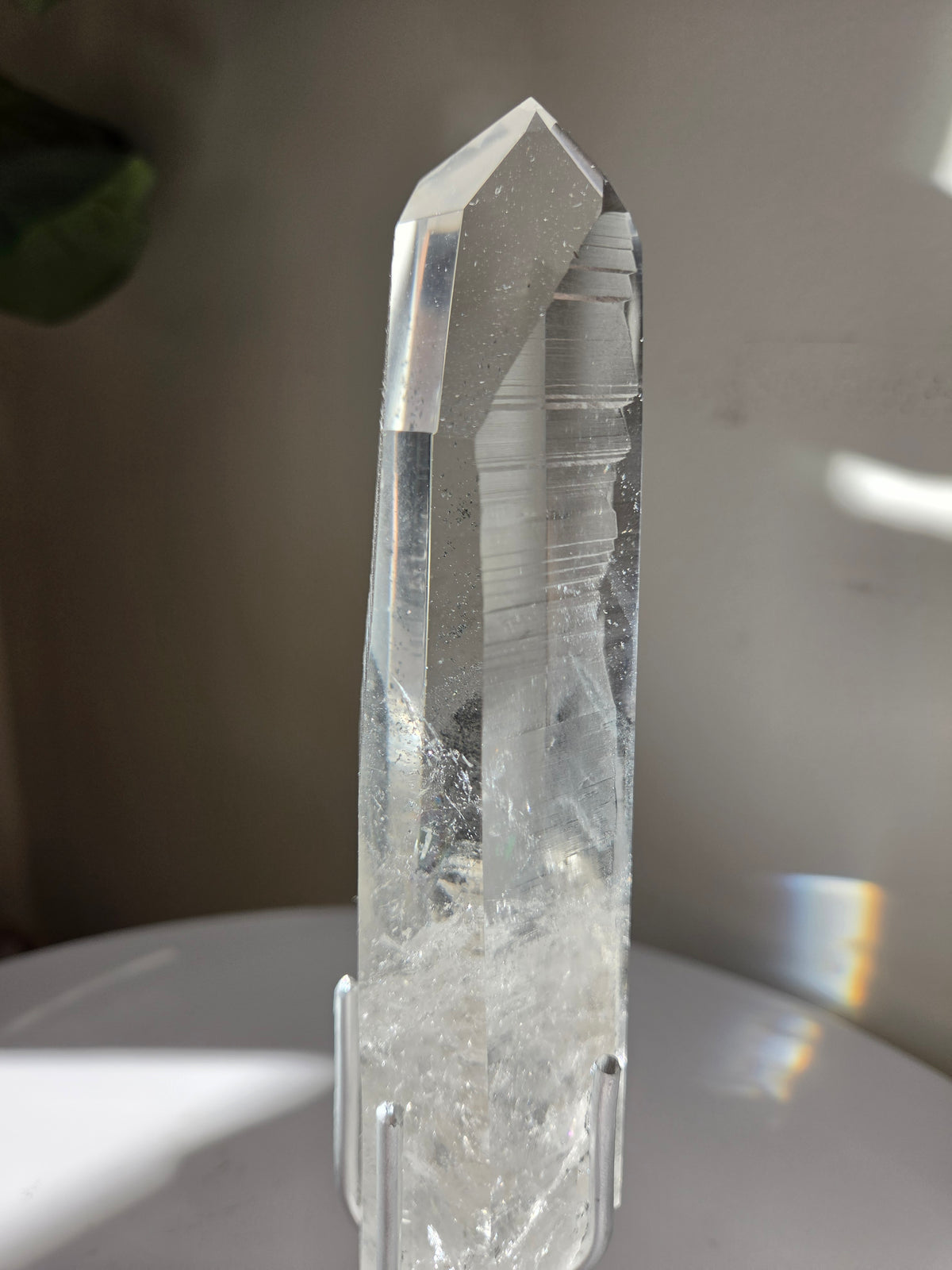 Phantom Lemurian Quartz on stand 004