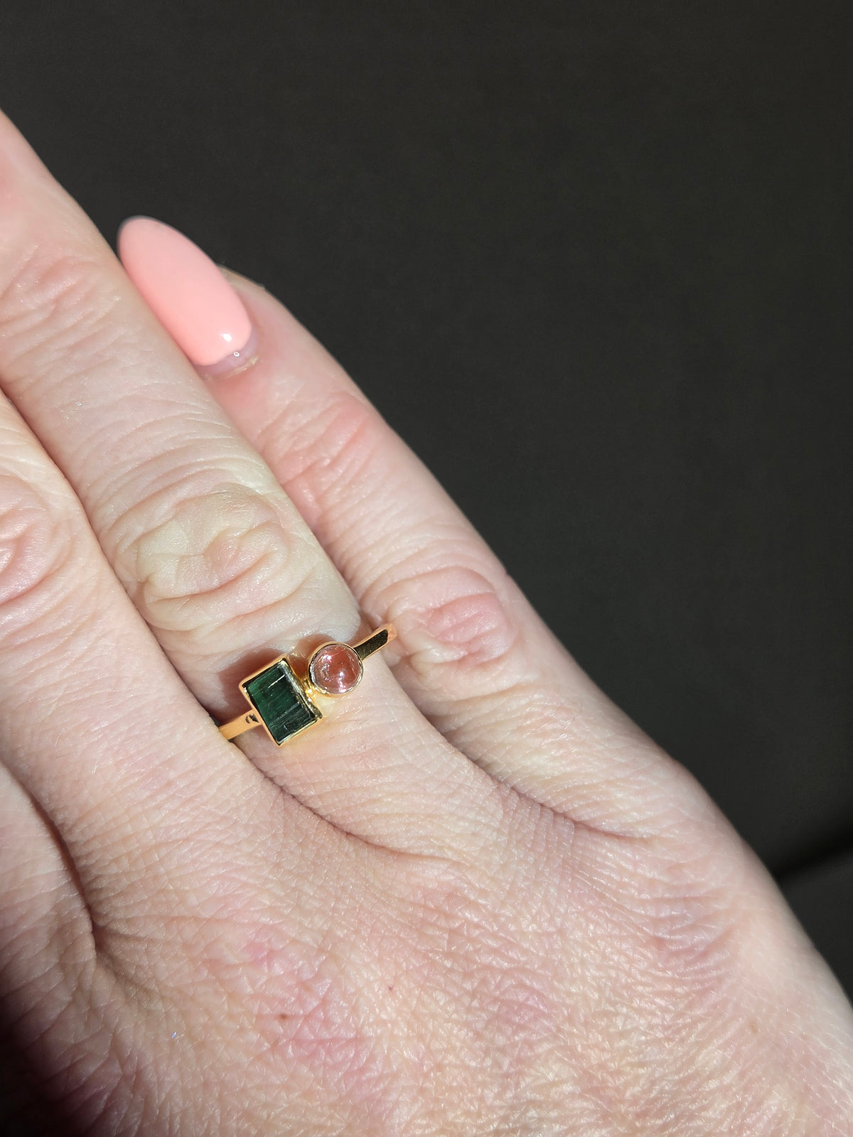 Size 7 | tourmaline Ring | gold 063