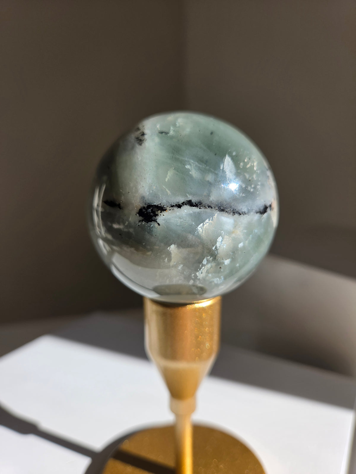 Green Moonstone Sphere 001