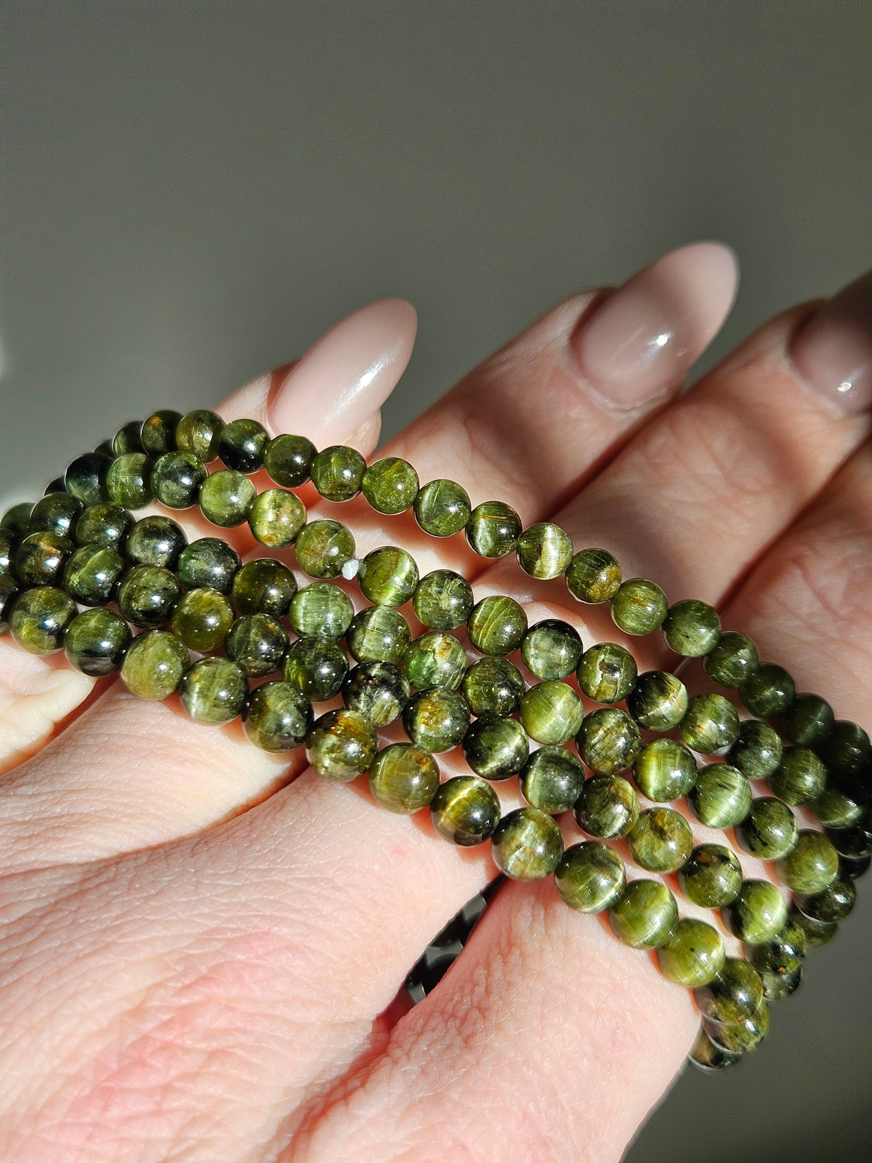 Catseye Green Tourmaline Bracelet | 5mm