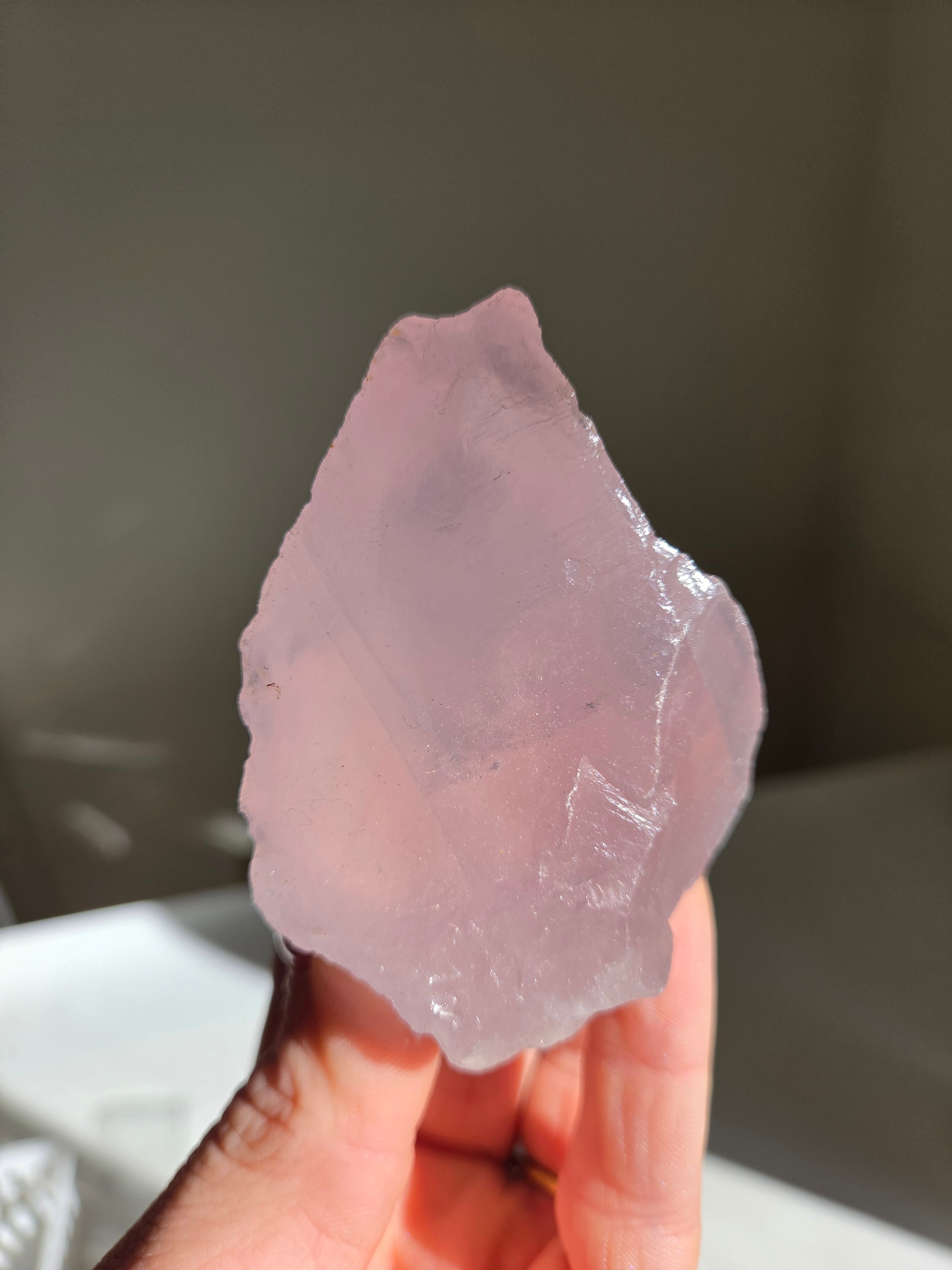 Lavender Raw Rose Quartz 023