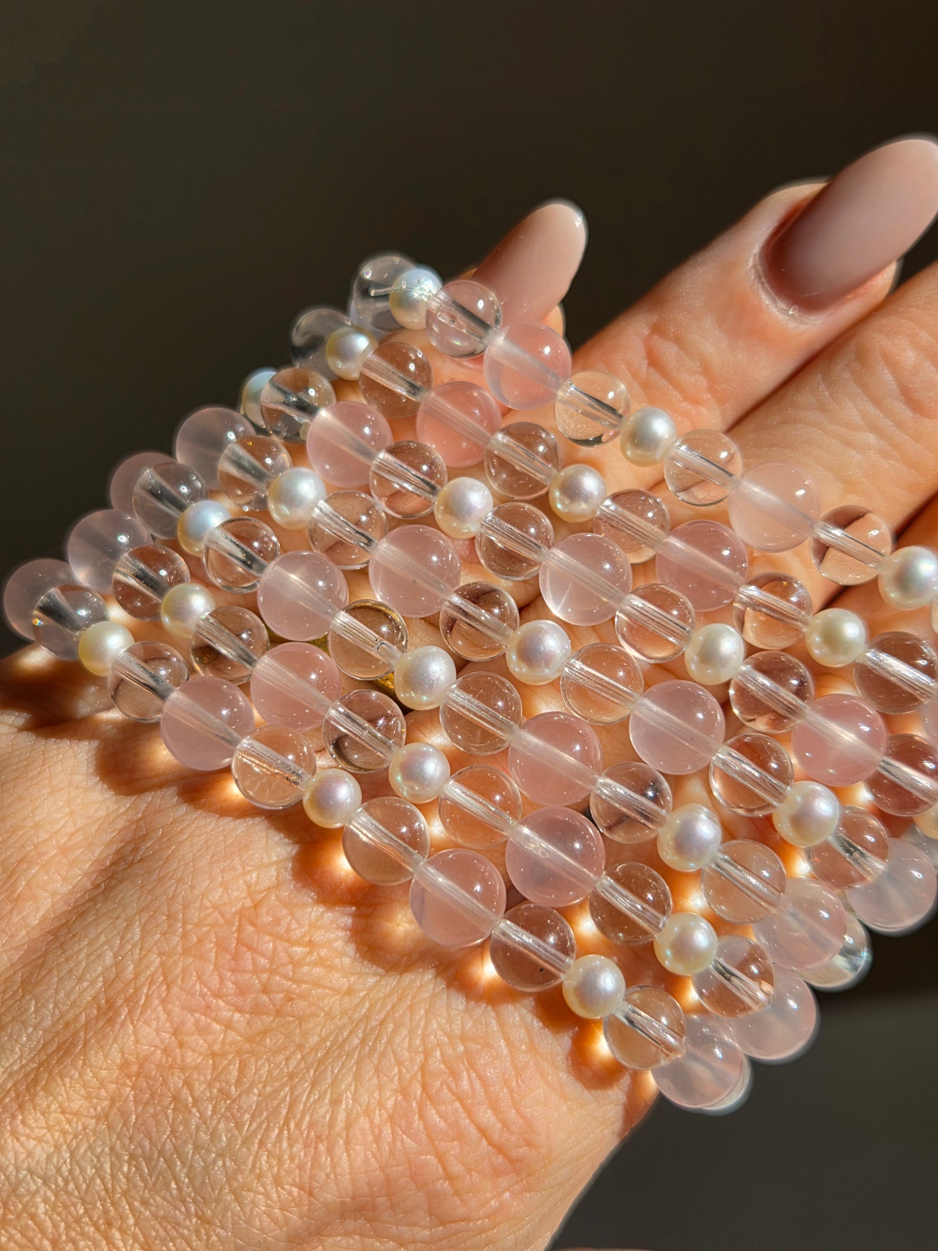 Rose Quartz x Pearl Bracelet