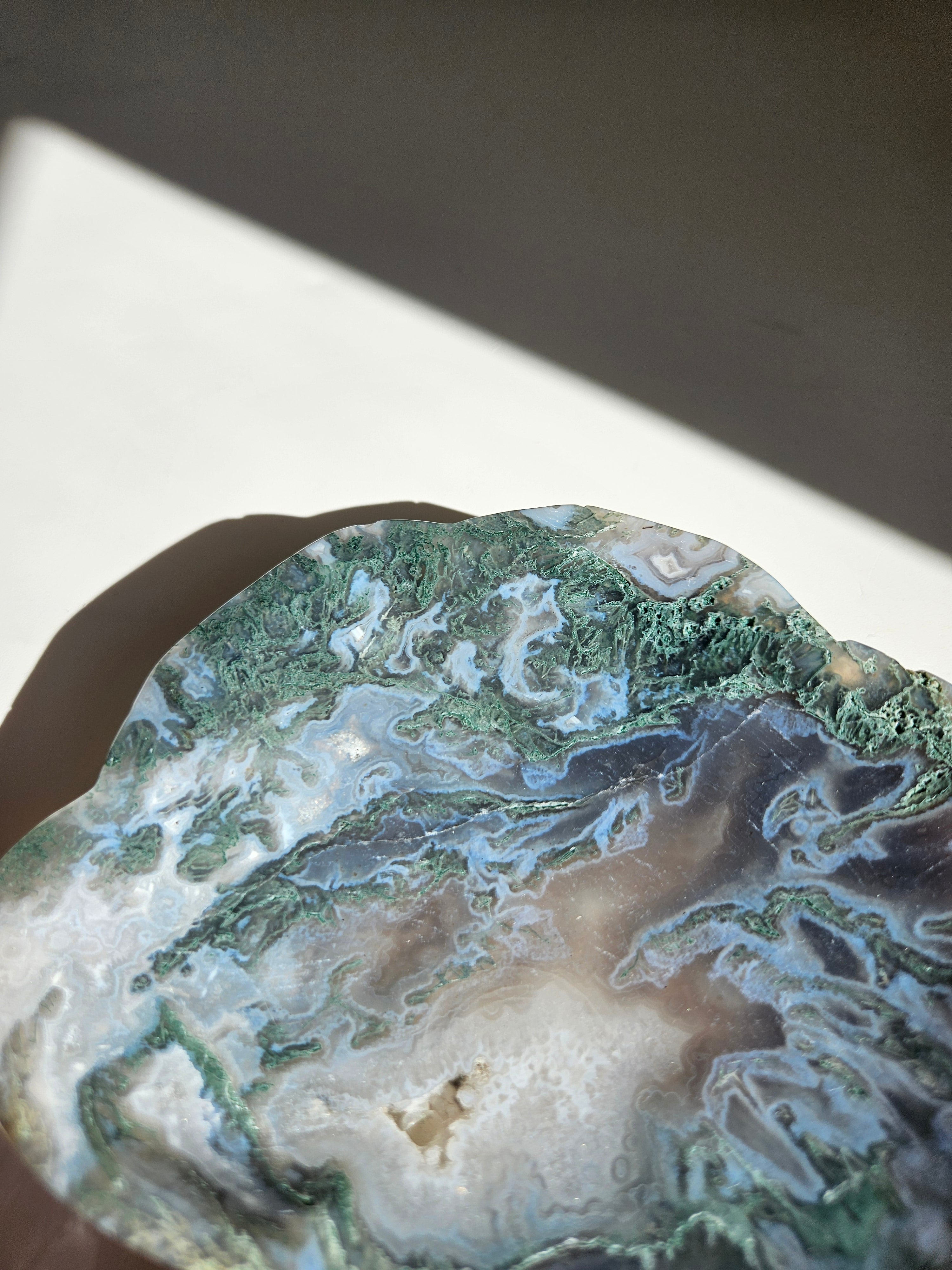 Moss Agate Freeform Bowl 007