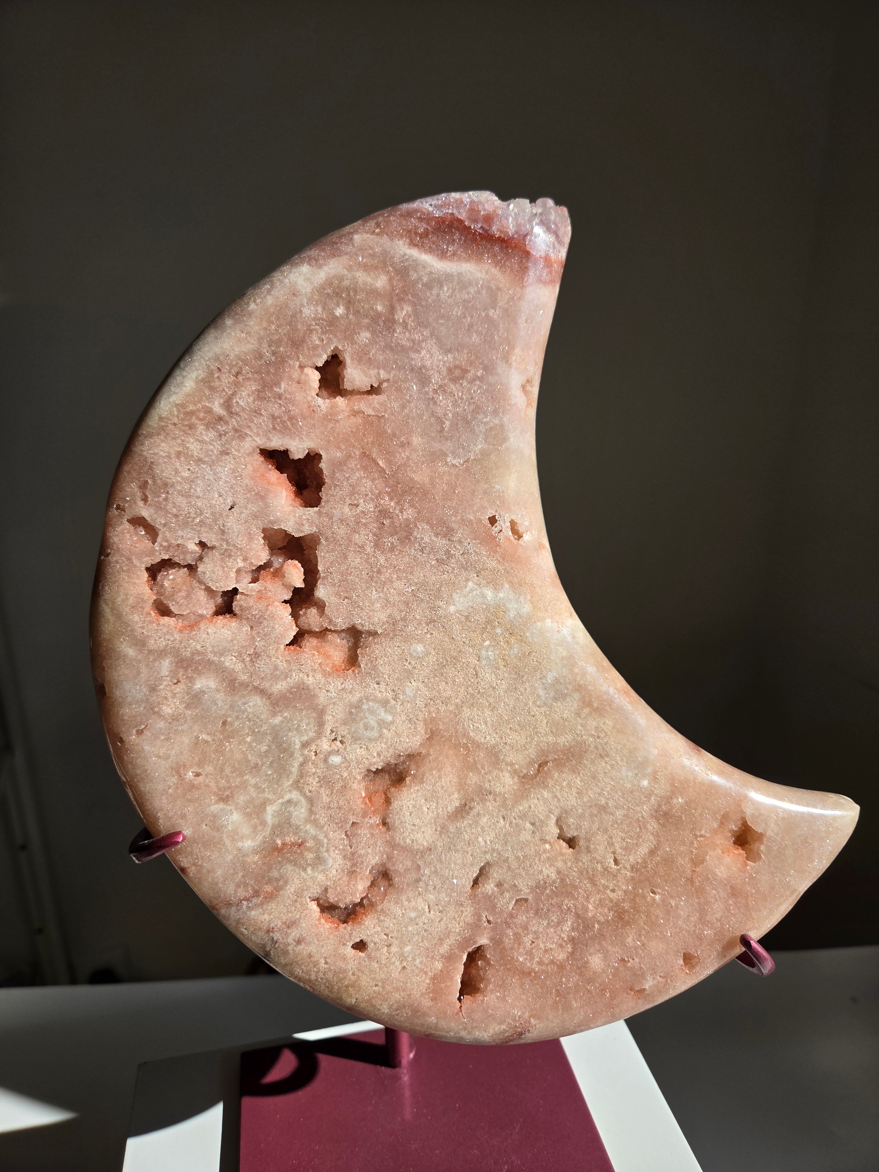 Pink Amethyst Statement Moon