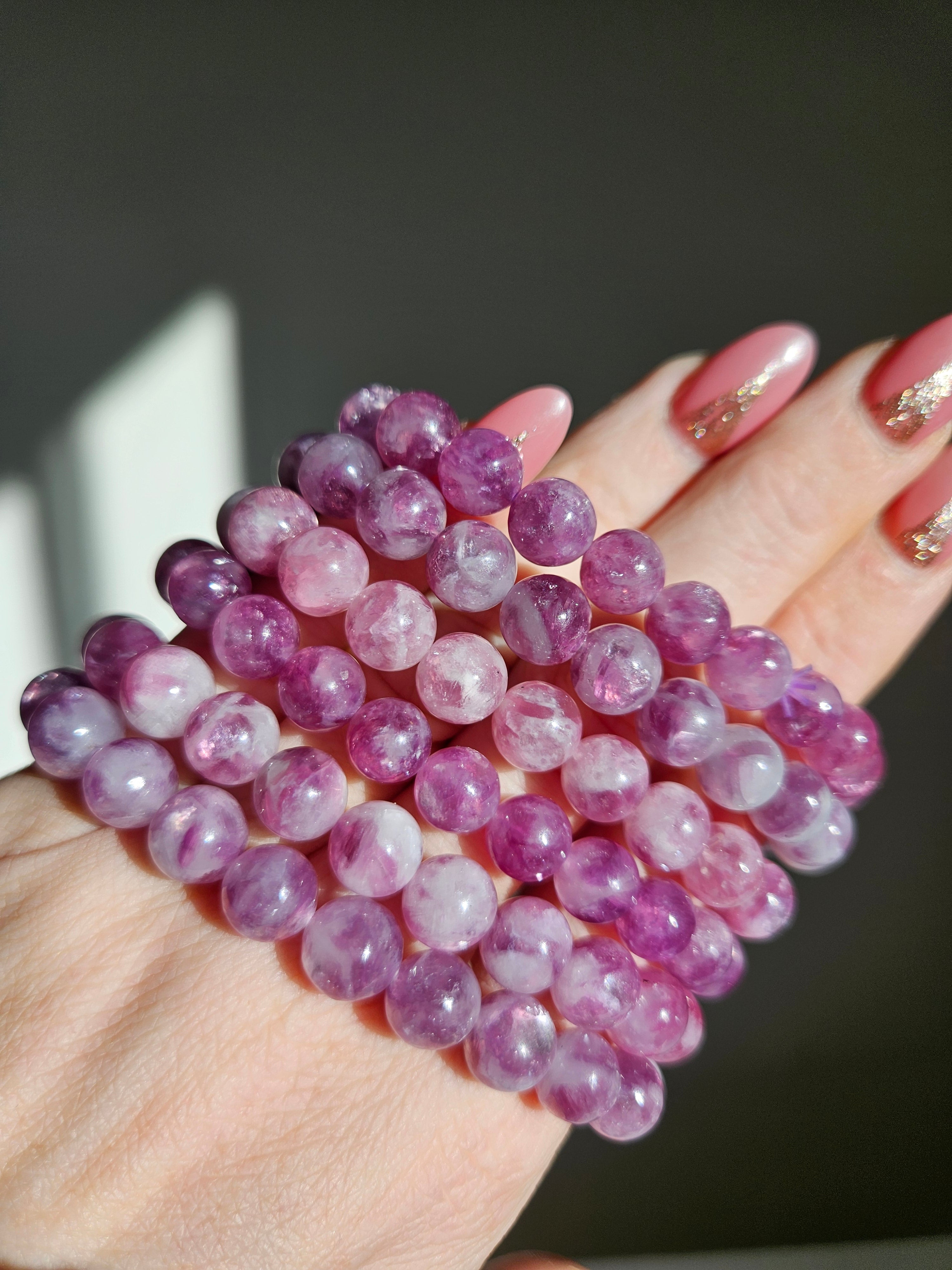 Gem Lepidolite Bracelet | 9mm