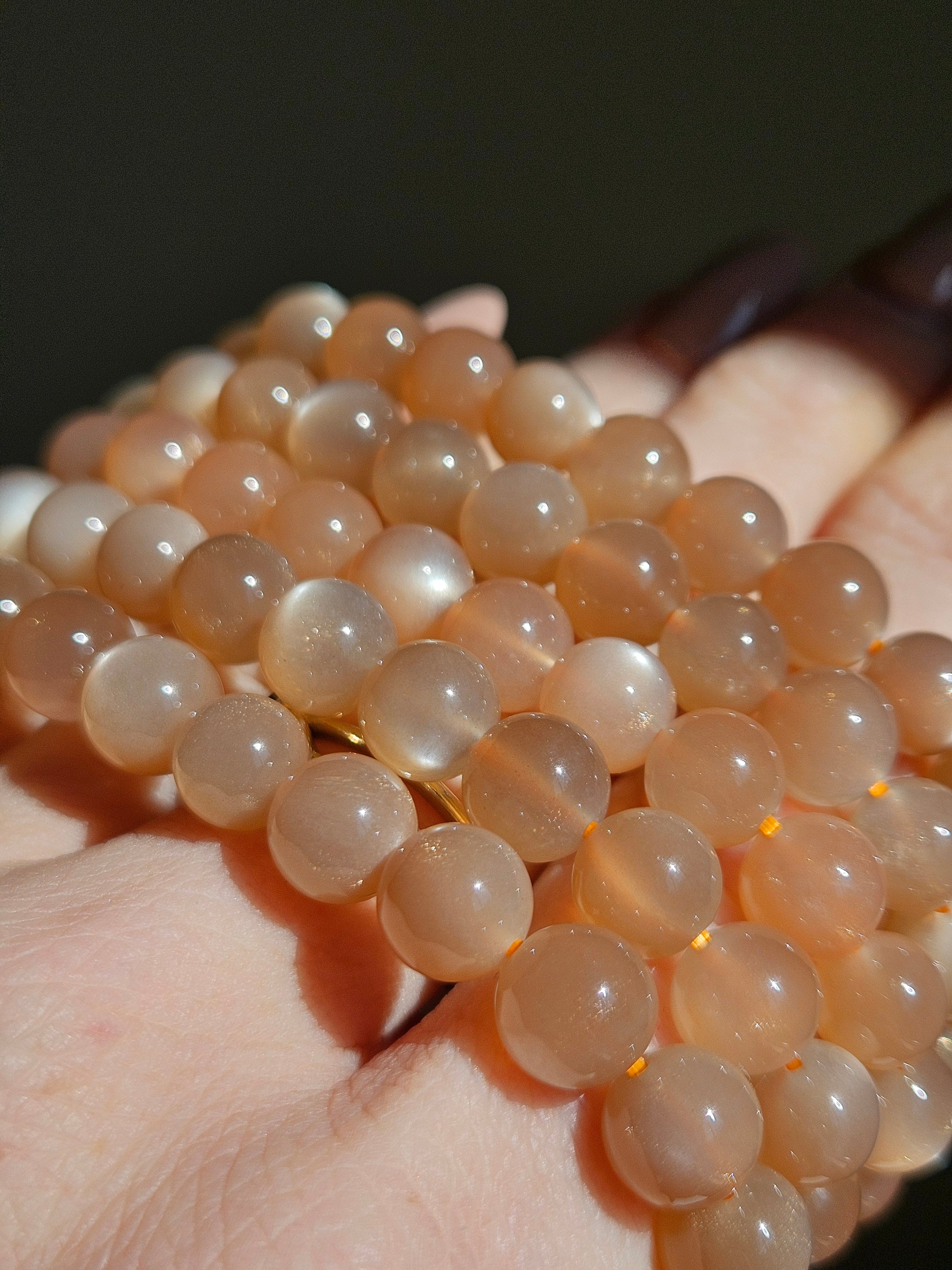 Peach Moonstone Bracelet | 8mm