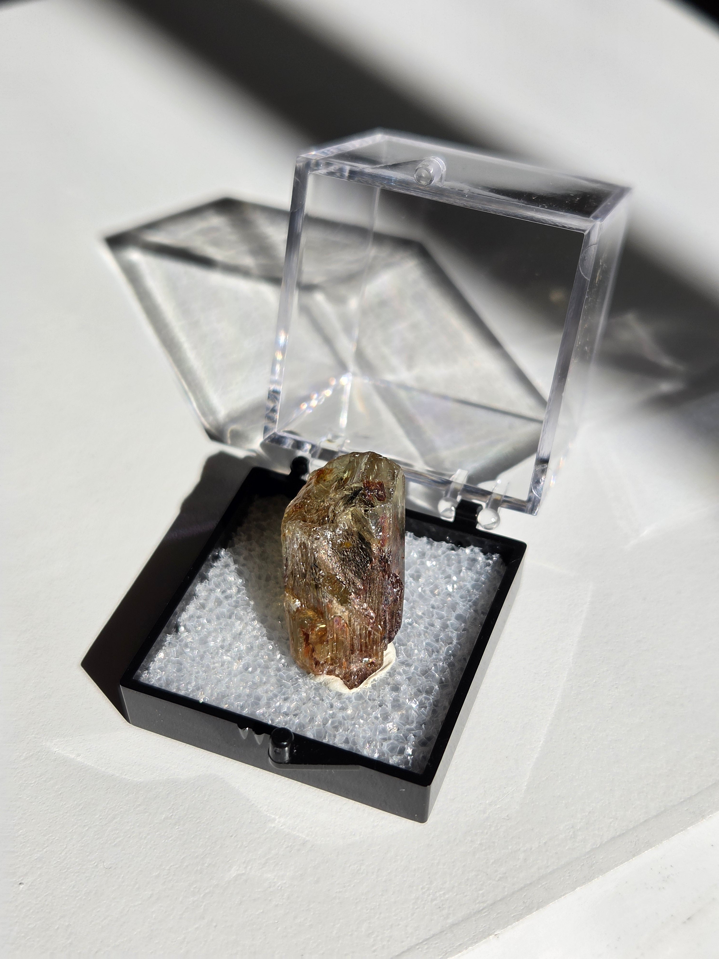 Golden Apatite x Hematite 005