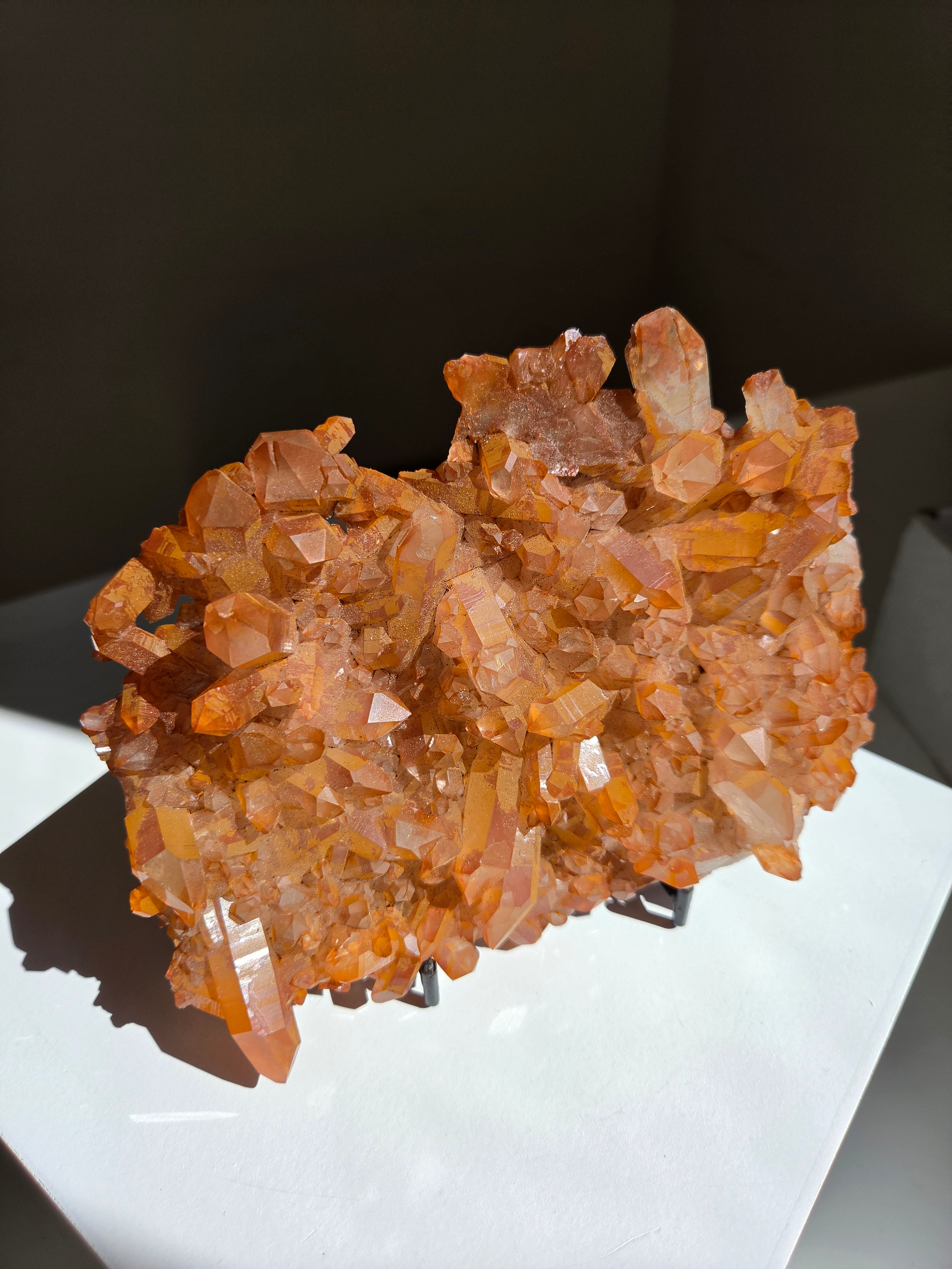 Tangerine Quartz Cluster 009