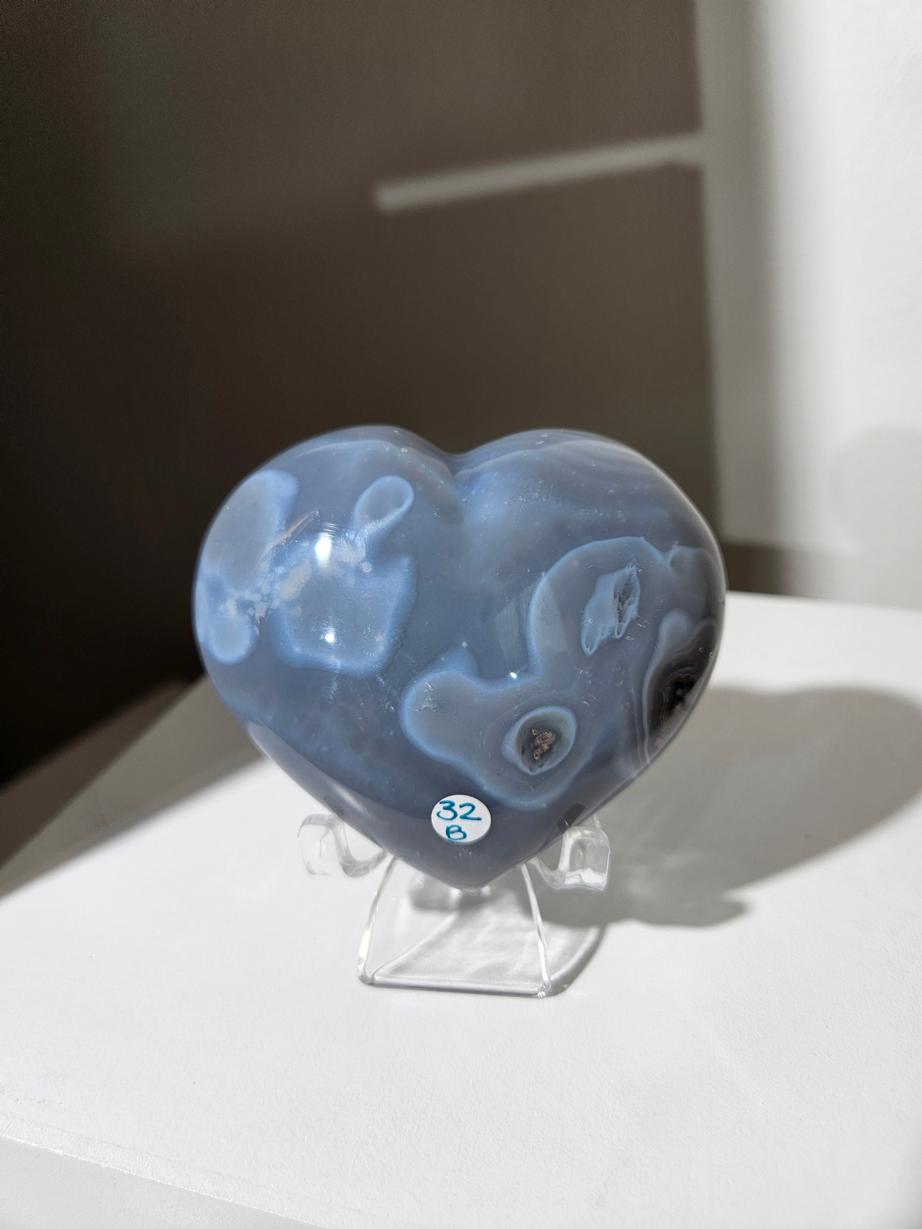 Banded Agate Heart 005