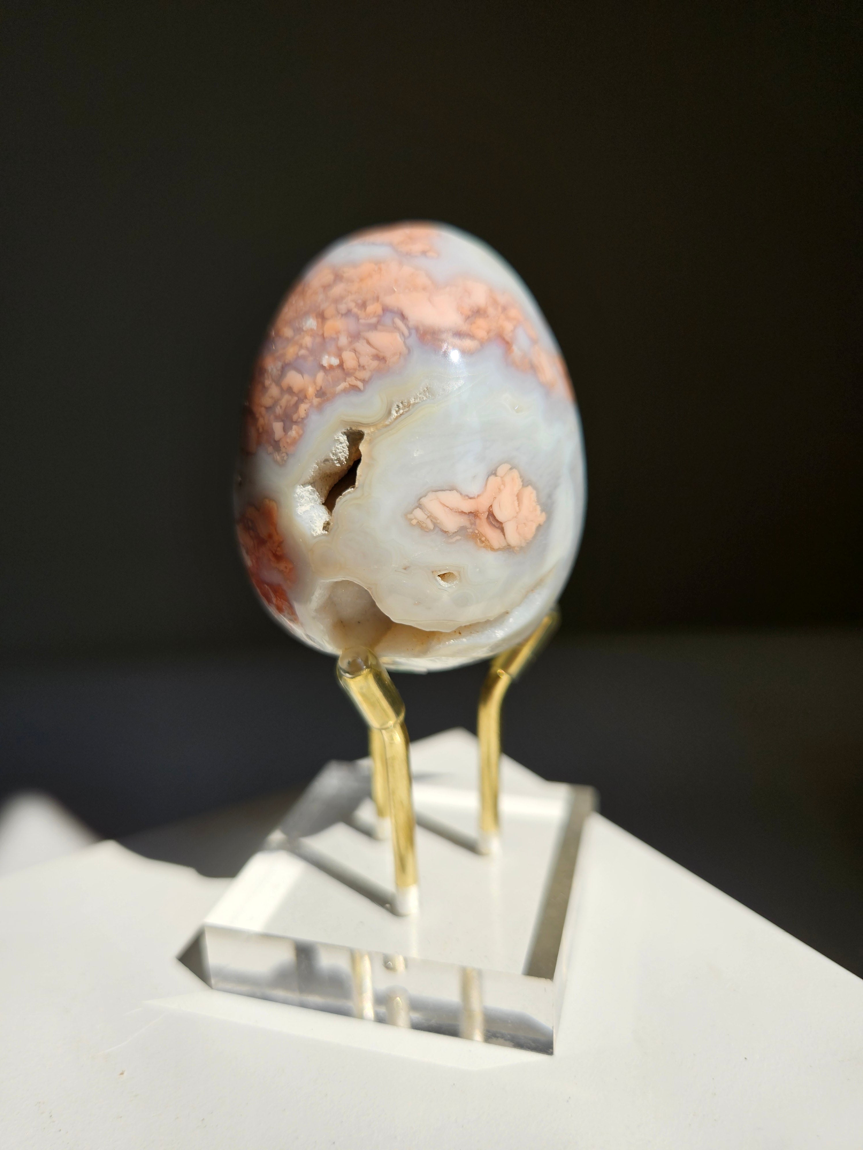 Pink Agate Egg 002
