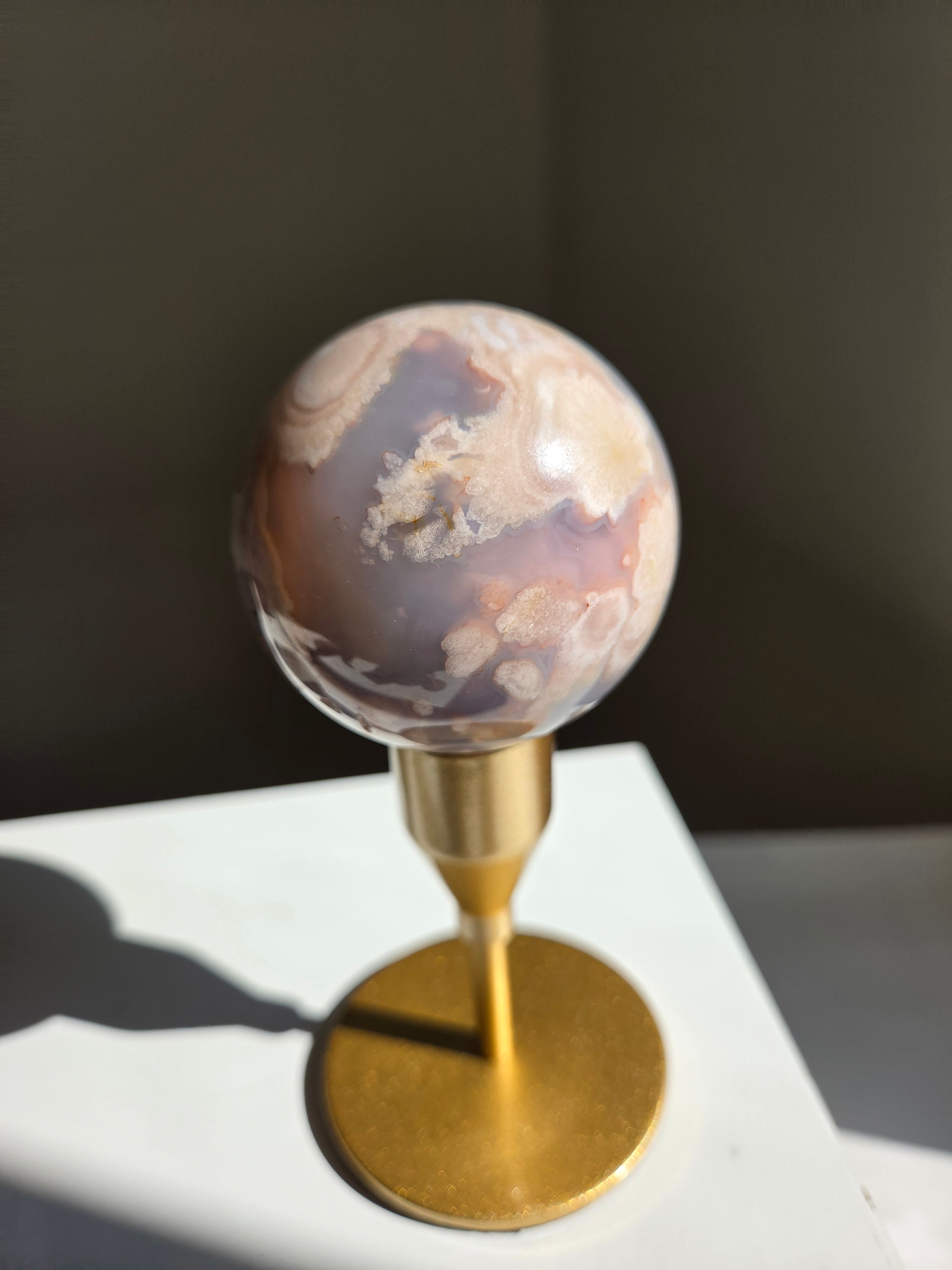 Flower Agate Sphere 001