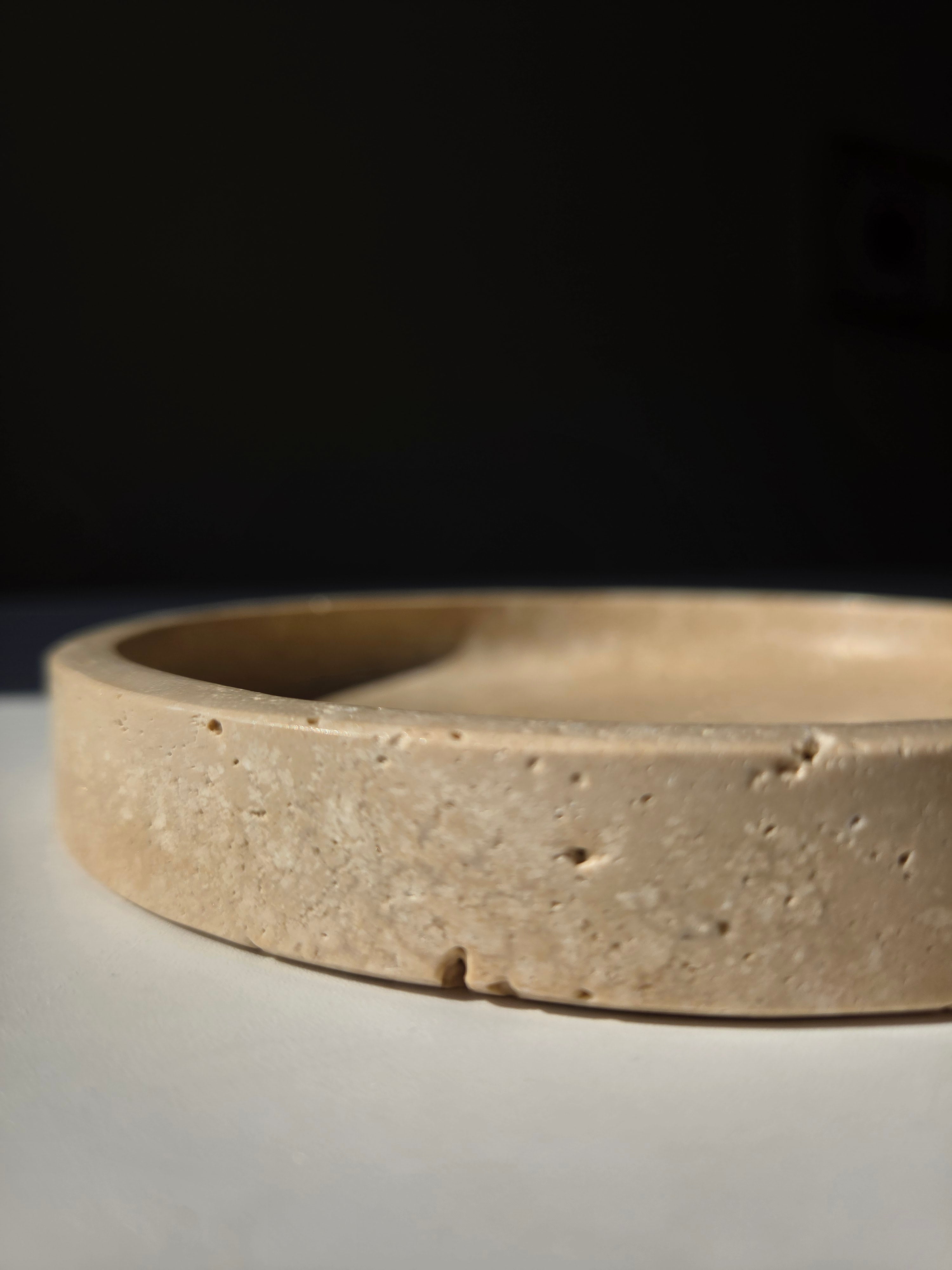 Travertine Round Dish