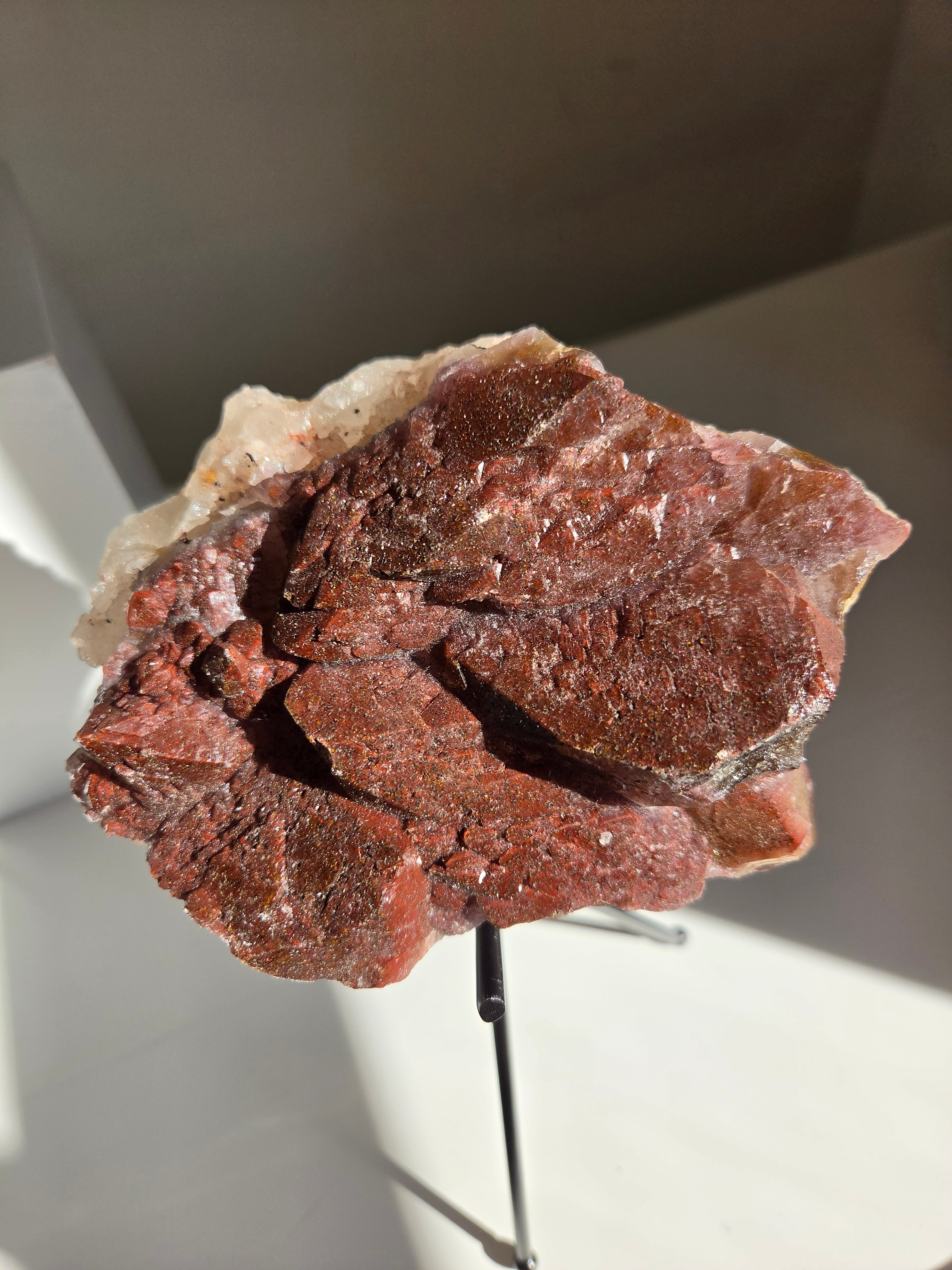 Hematite on Quartz x Amethyst 009