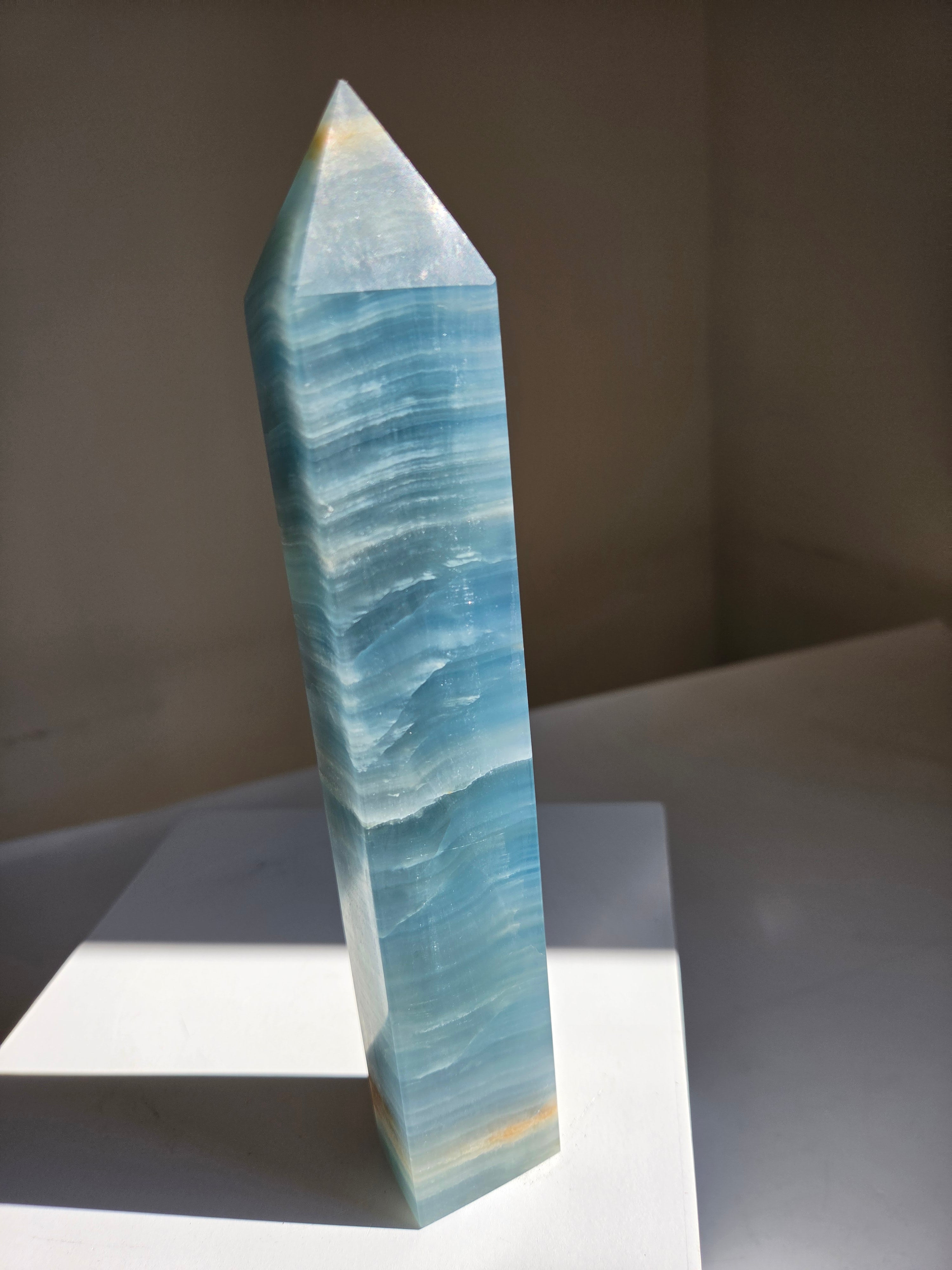 Blue Calcite Tower 004