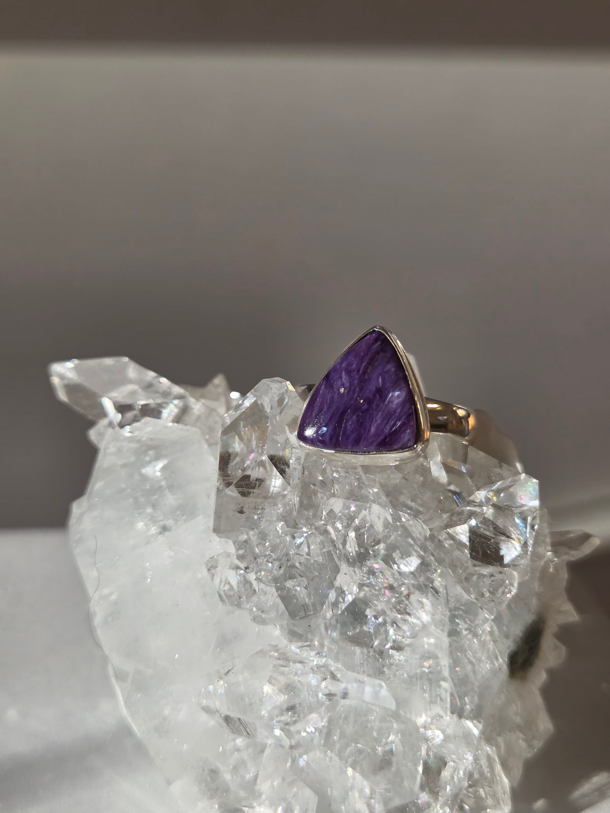 Size 5 | Charoite Ring | silver 024