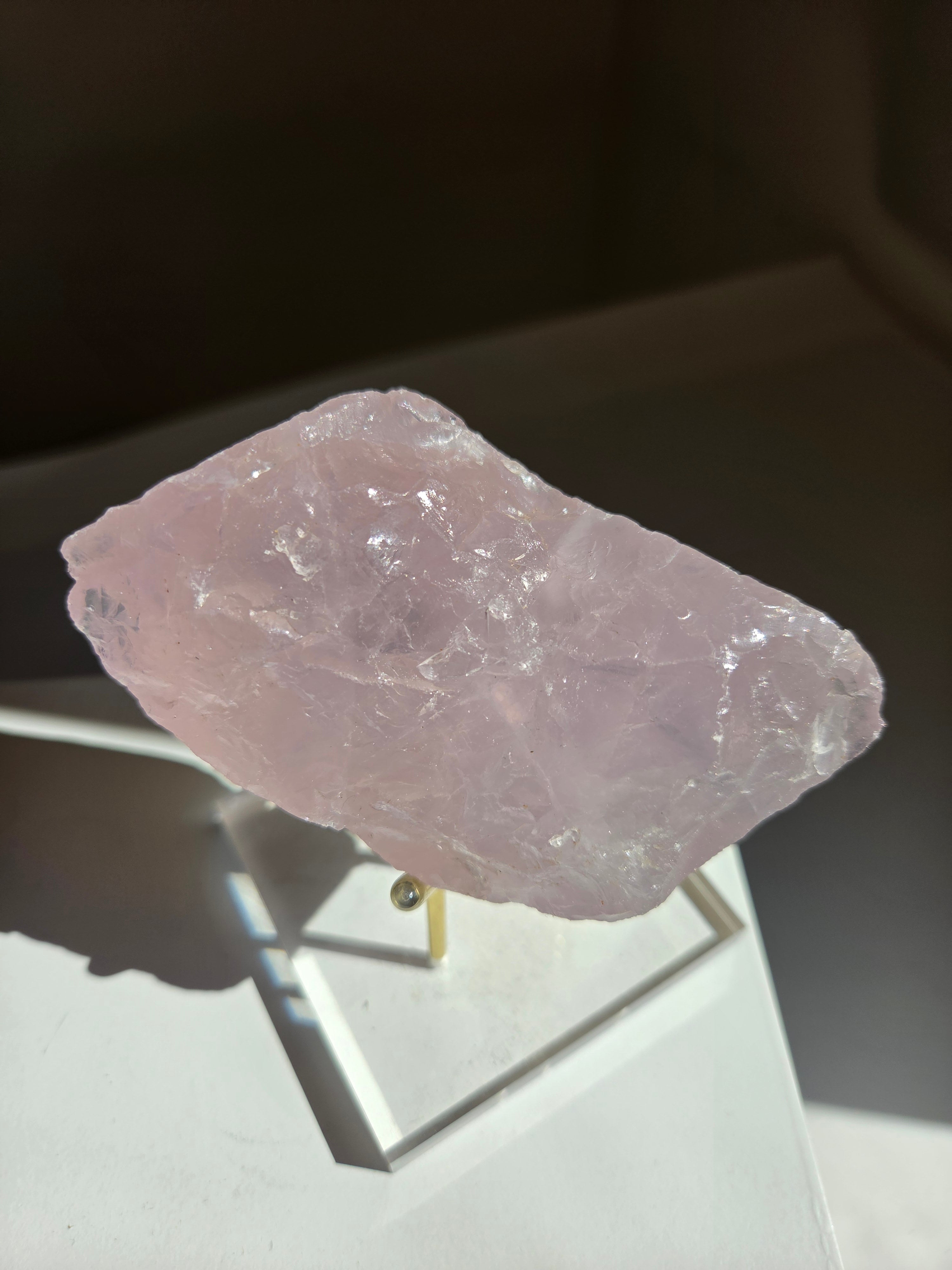 Lavender Raw Rose Quartz 015
