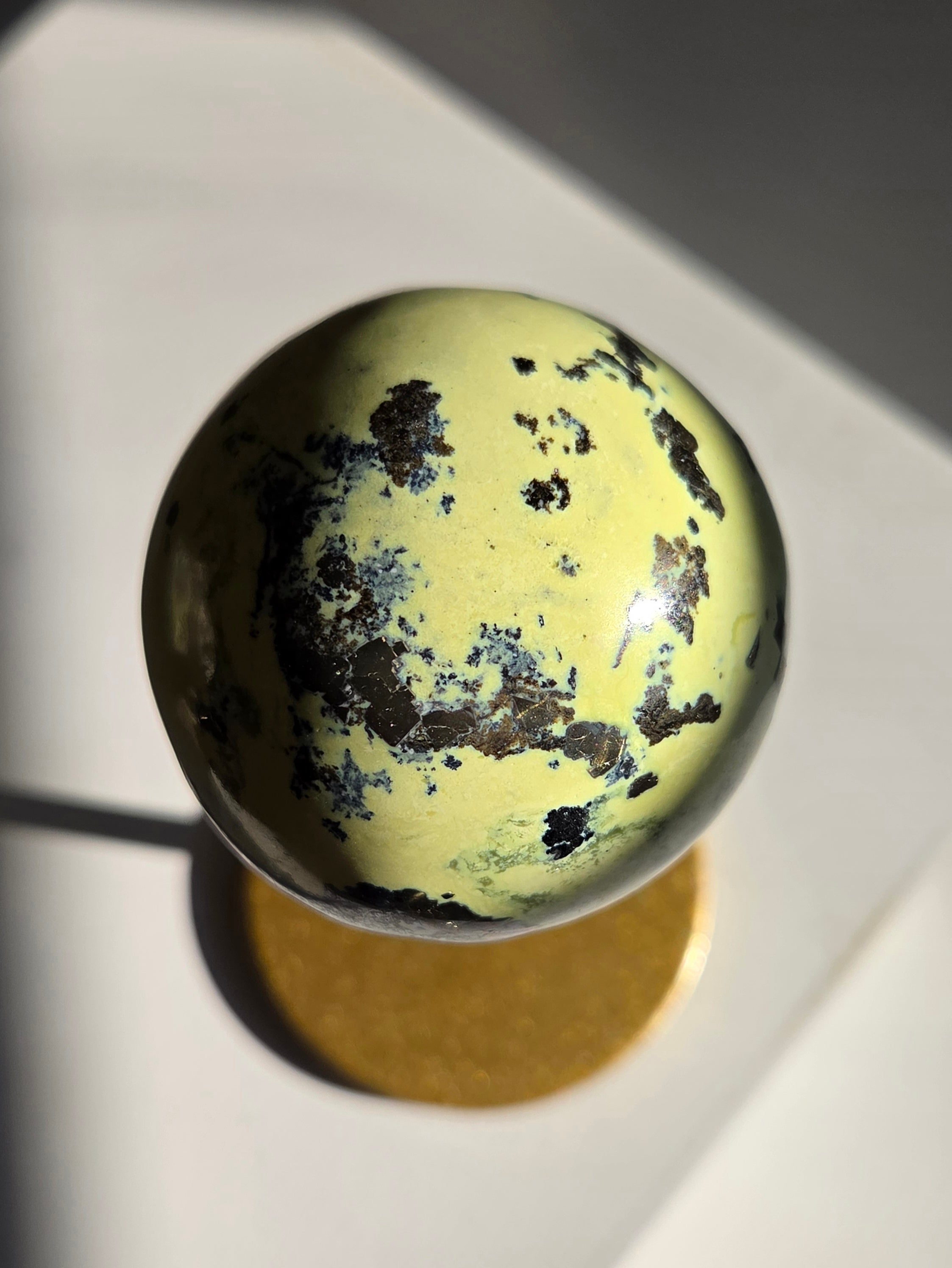 Serpentine x Pyrite Sphere 001