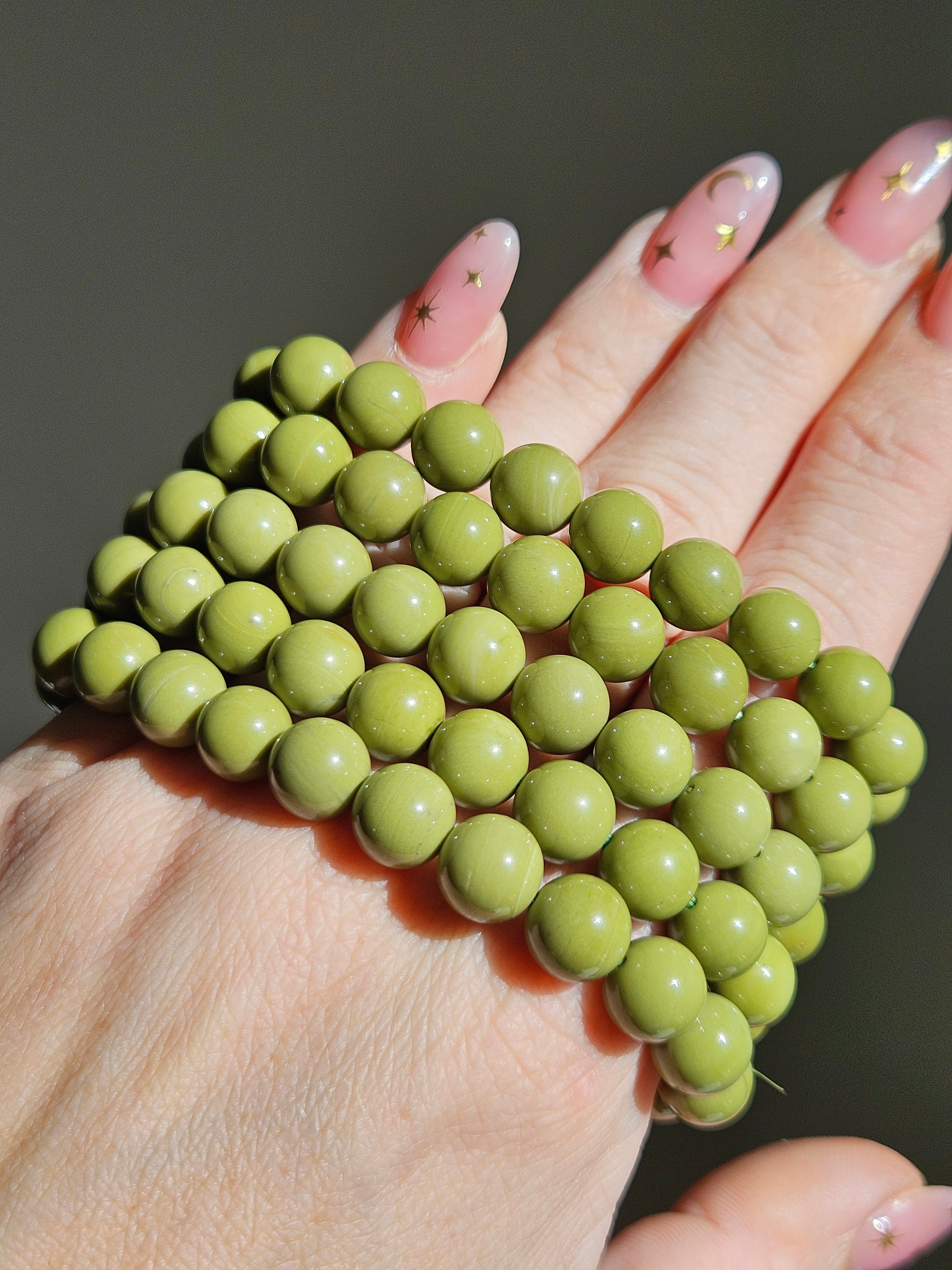 Matcha Alashan Agate Bracelet | 9mm
