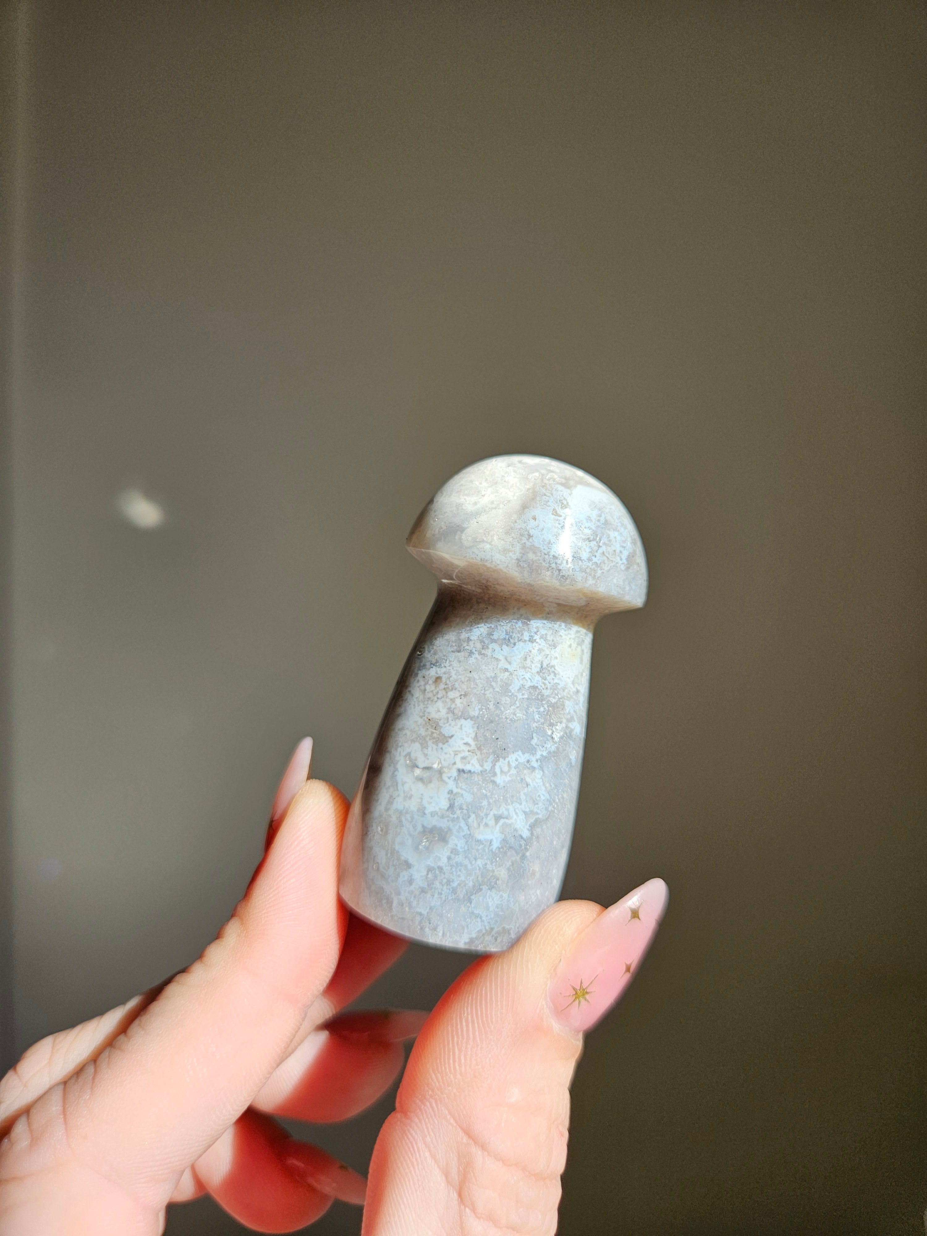 Blue Agate Mushroom 001