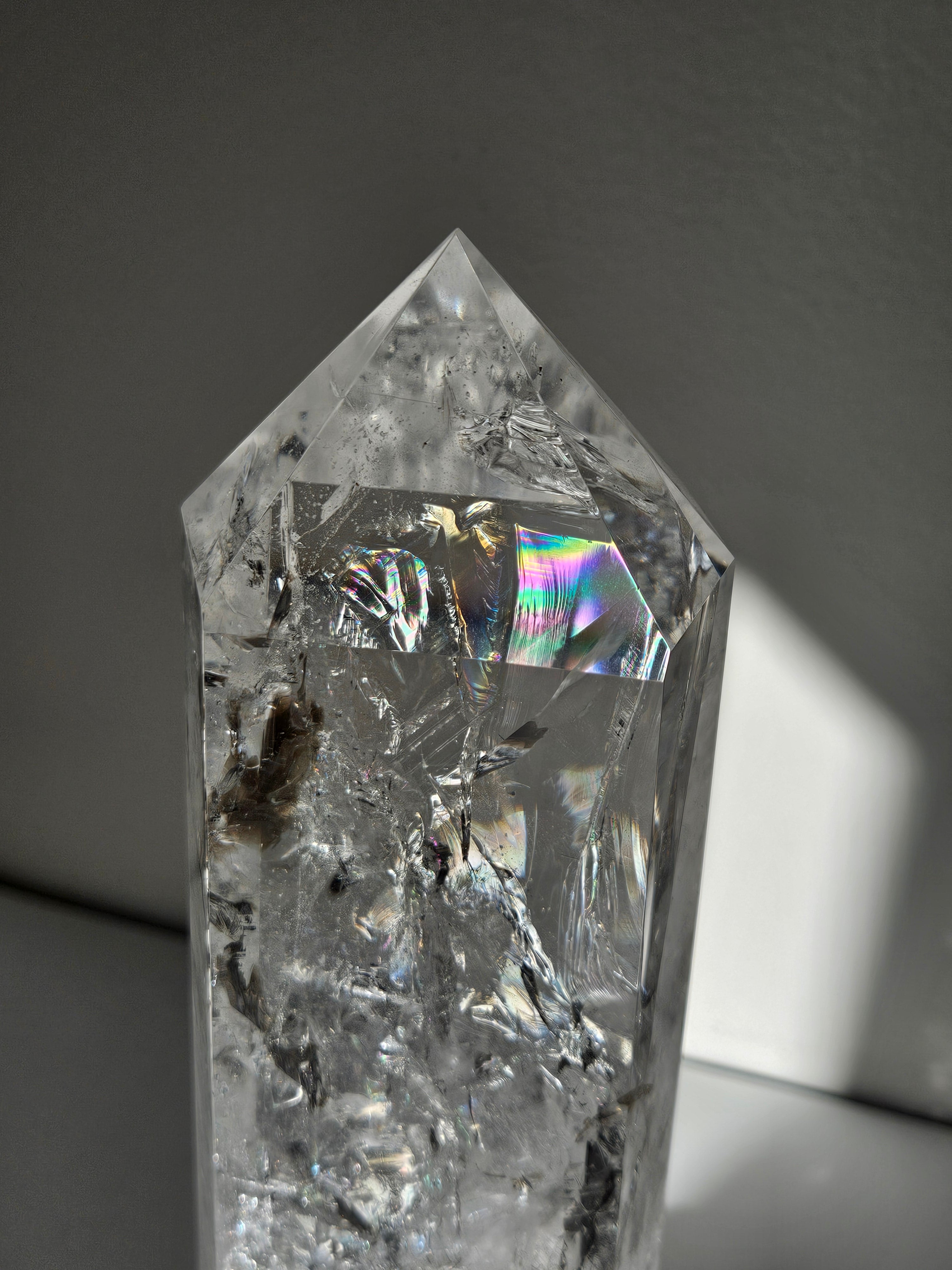 Rainbow filled Quartz Statement Tower