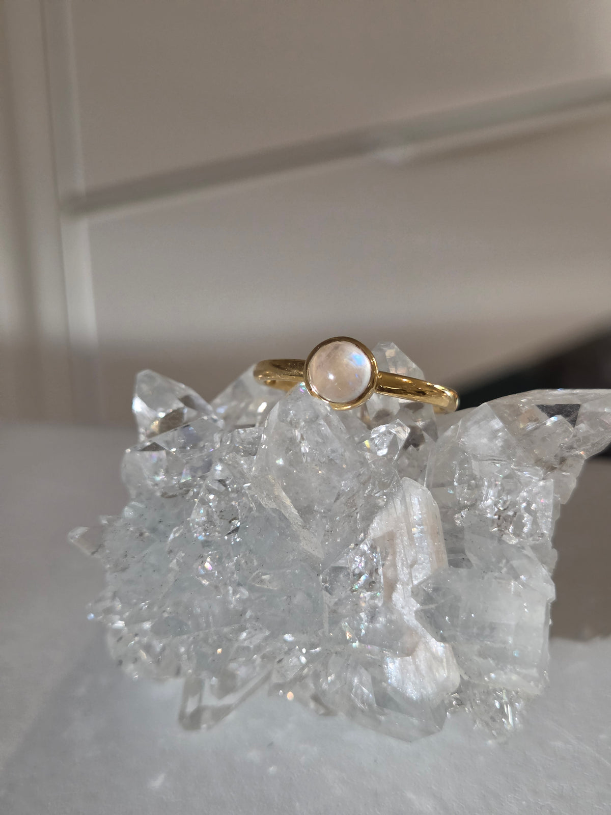 Size 7 | Moonstone Ring | gold 029