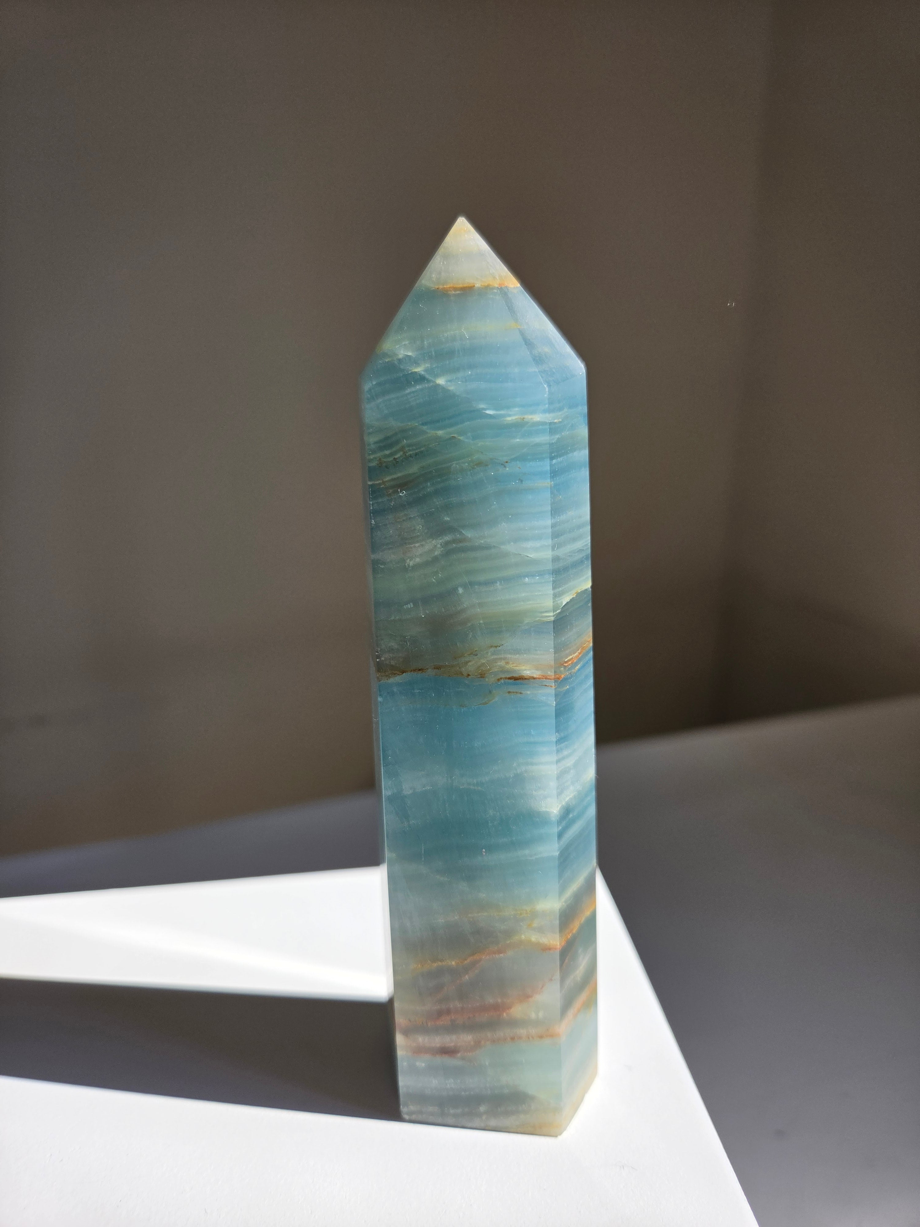 Blue Calcite Tower 002