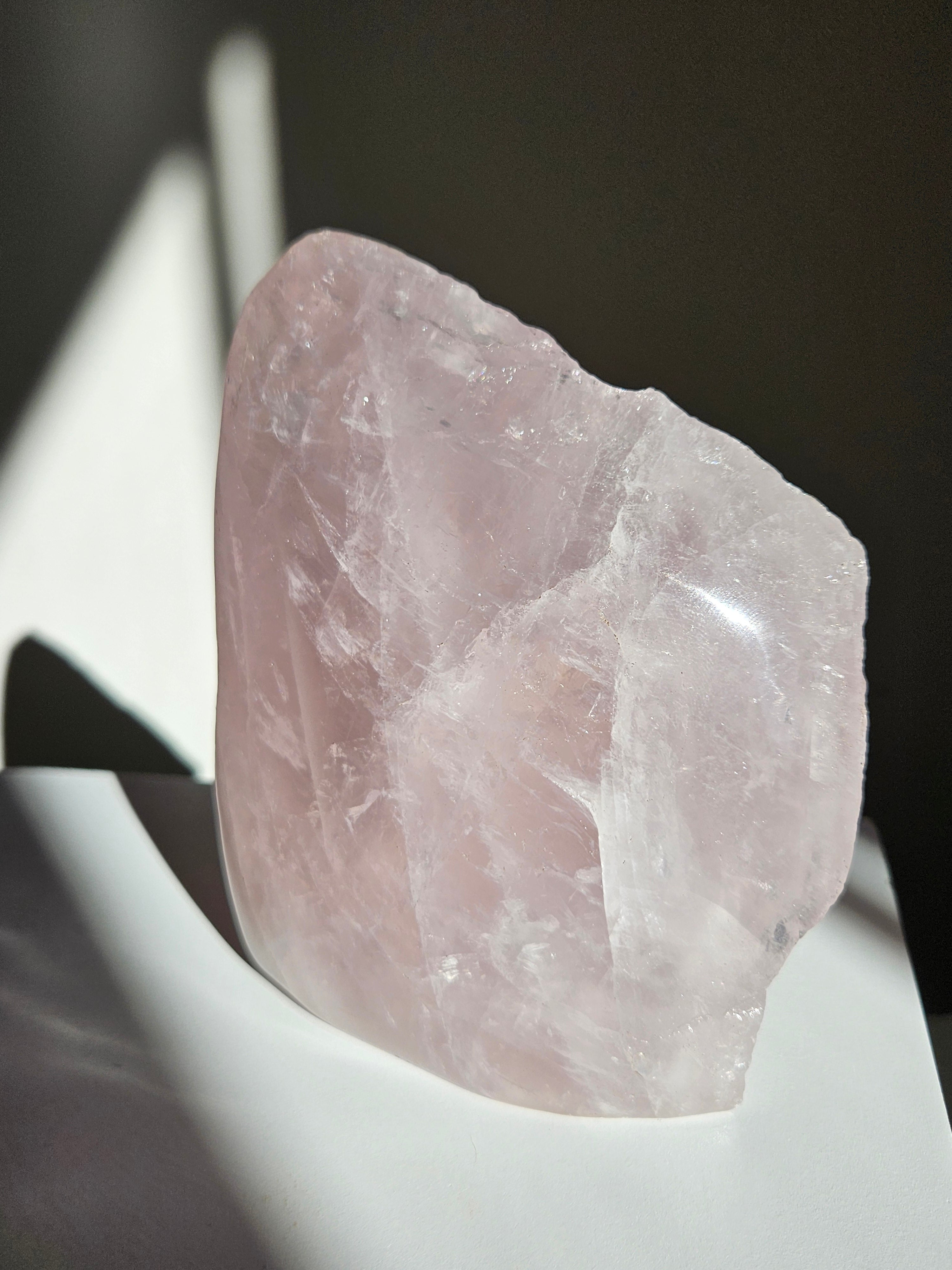 Rose Quartz Semipolished Freeform 001