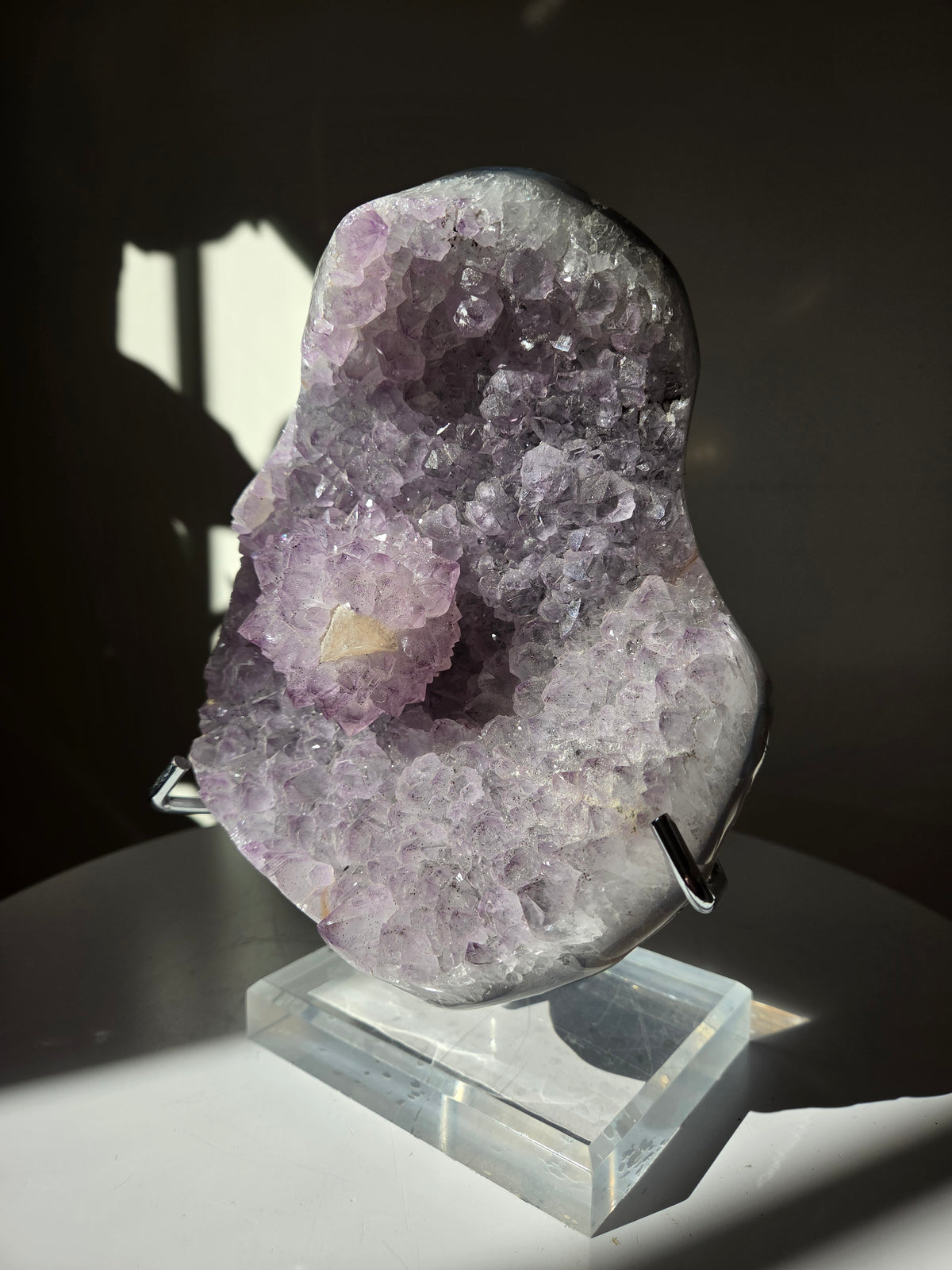 Amethyst Cluster Statement on Stand