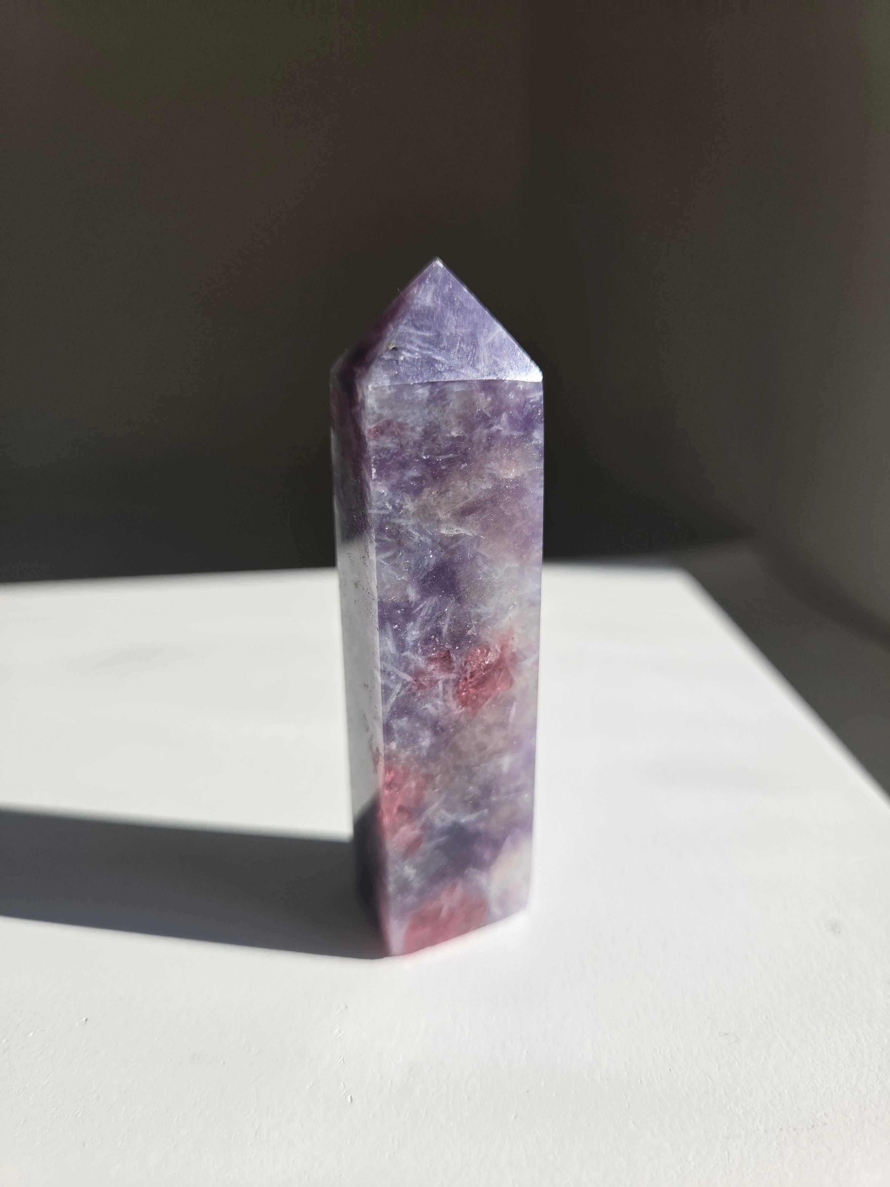 Pink Tourmaline x Lepidolite Tower 003