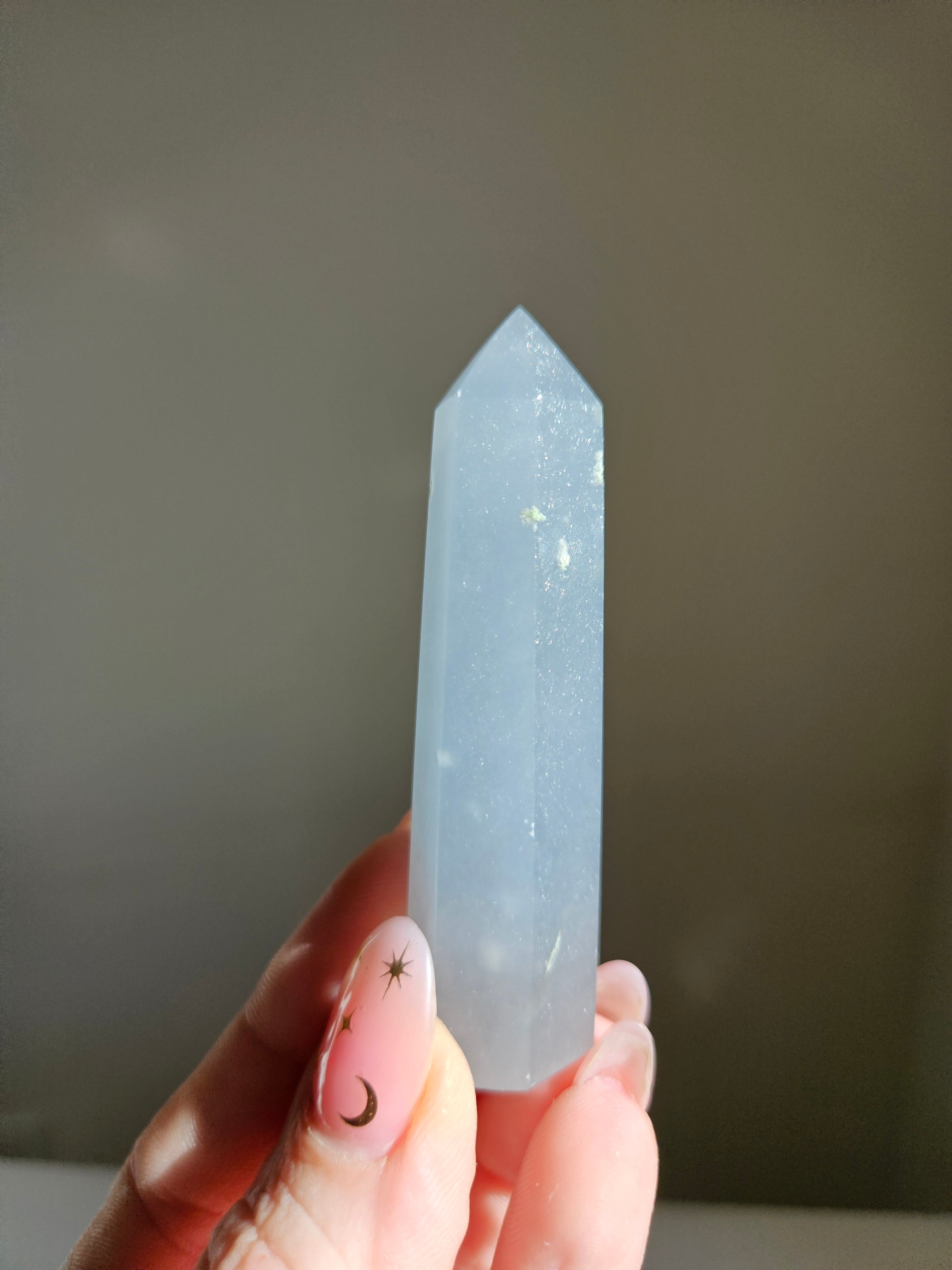 Snowflake Angelite Tower 003