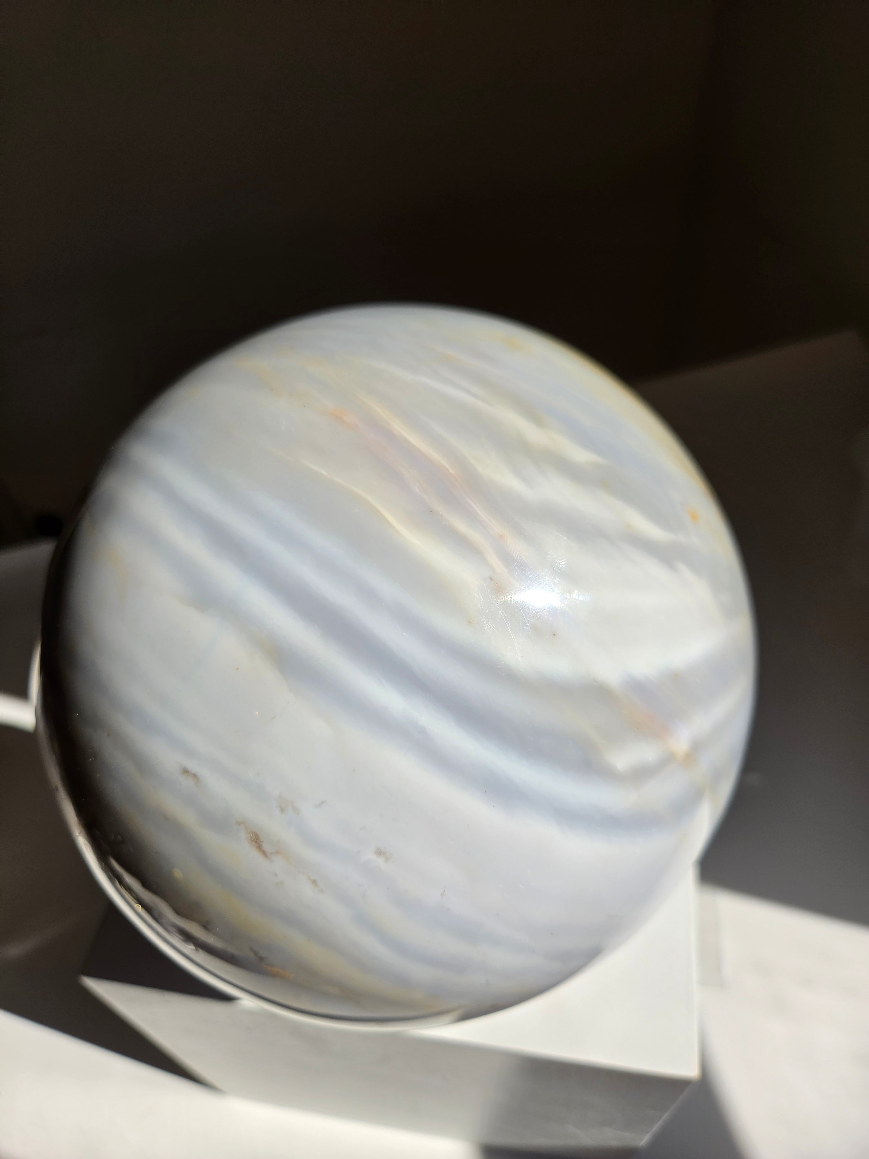 Flower Agate Statement Sphere