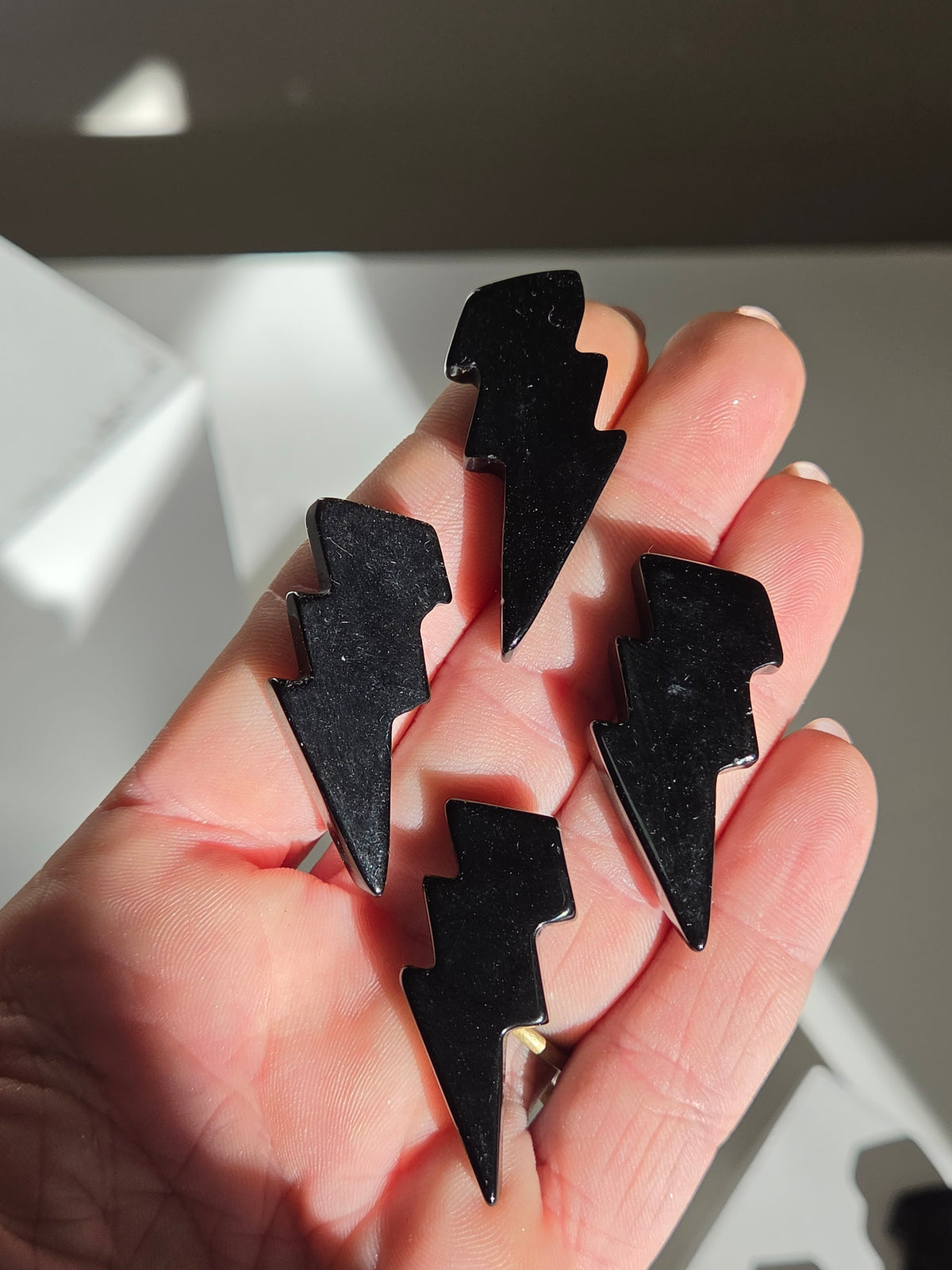 Obsidian Mini Lightening Bolt
