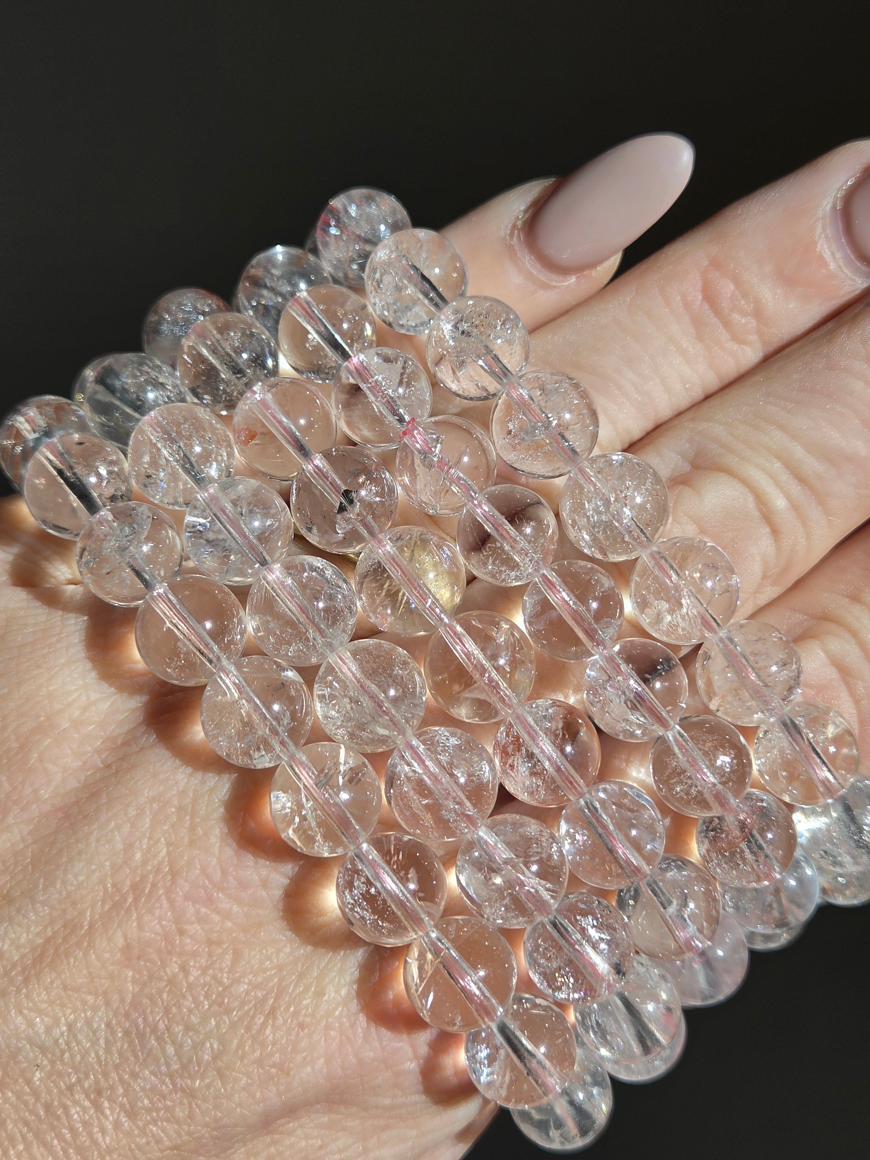 Pink Quartz bracelet | 10mm