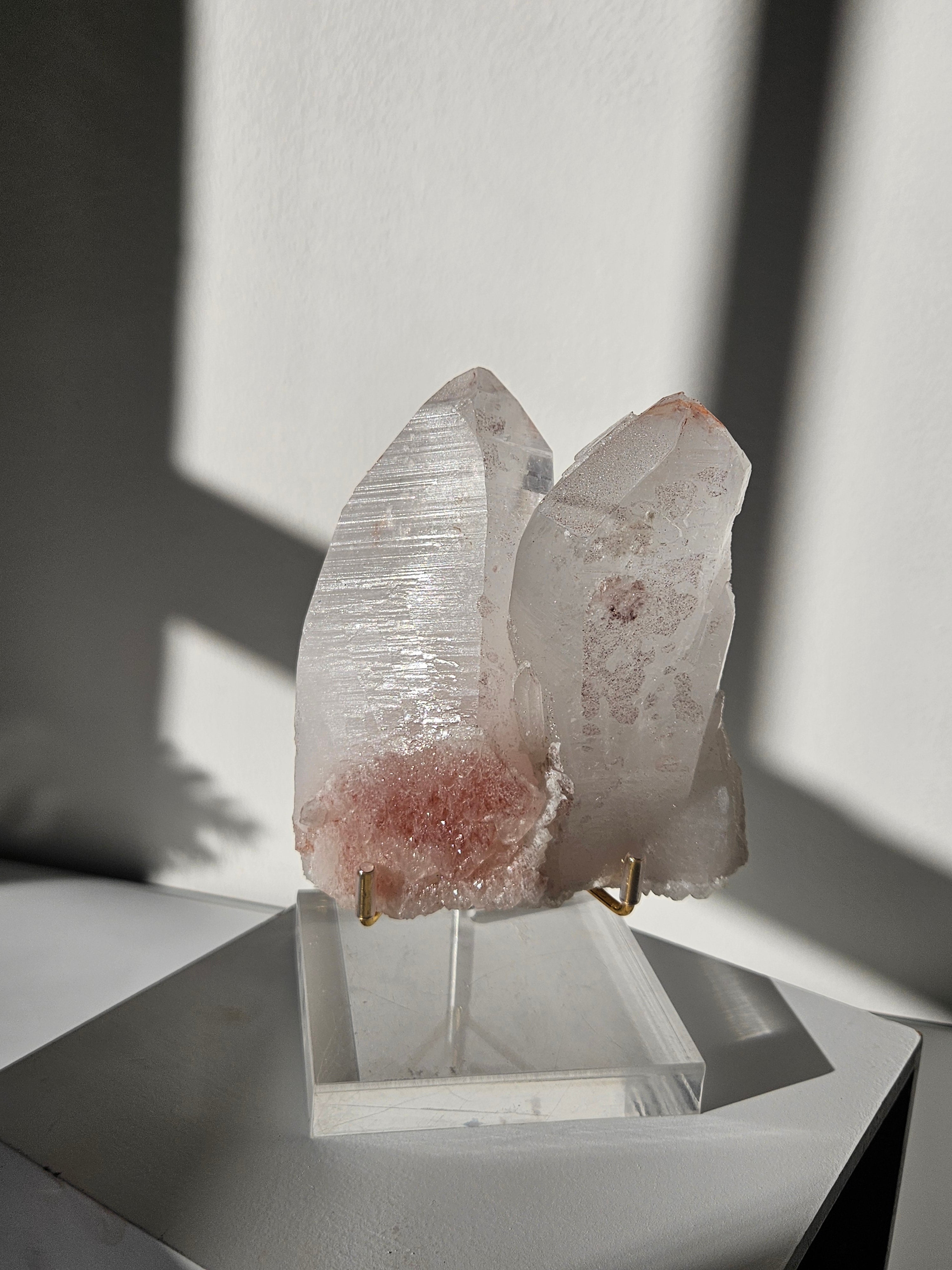 Pink Lemurian Quartz Cluster