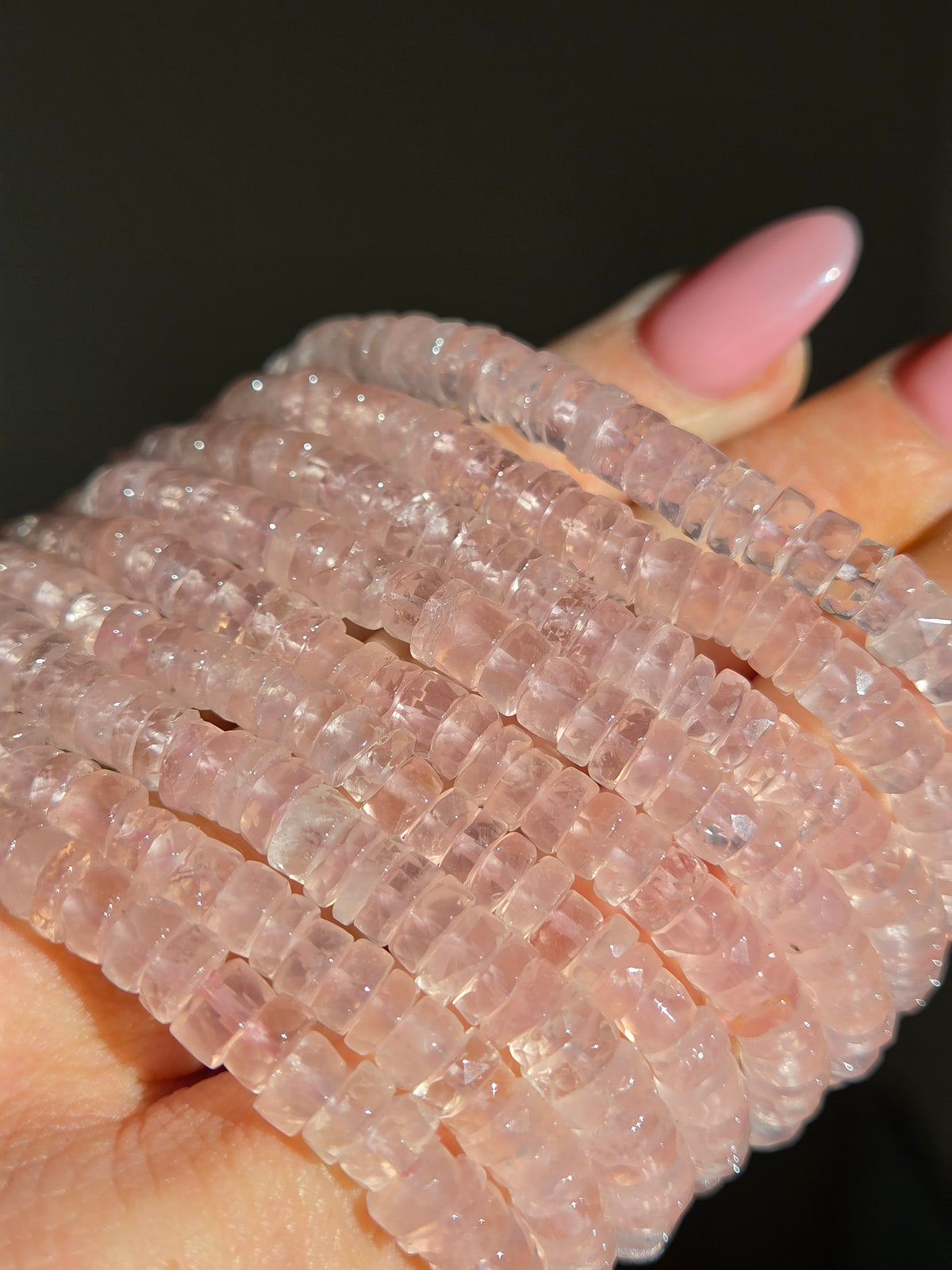 Rose Quartz Faceted Bracelet | 6mm