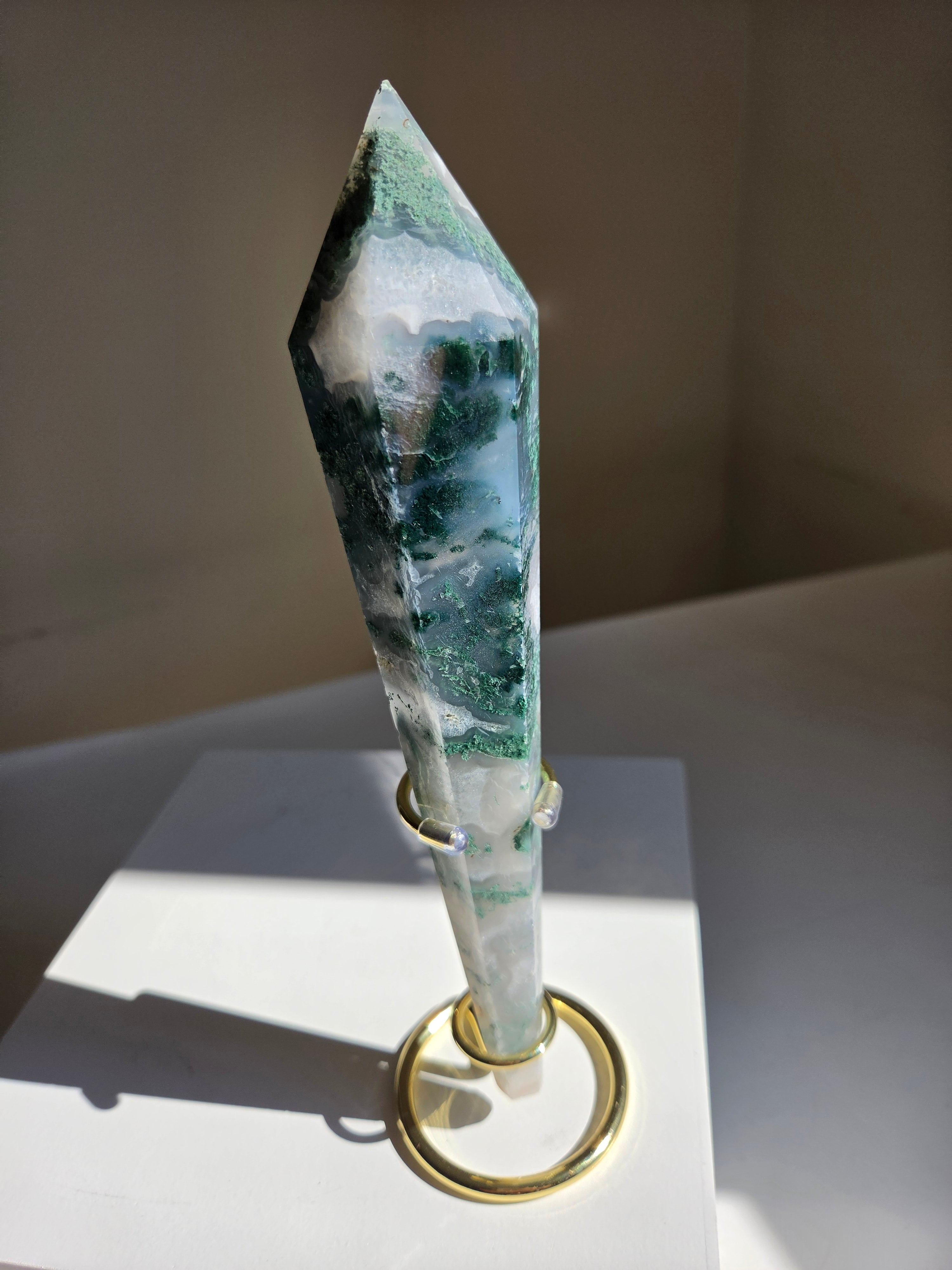 Moss Agate Wand 001