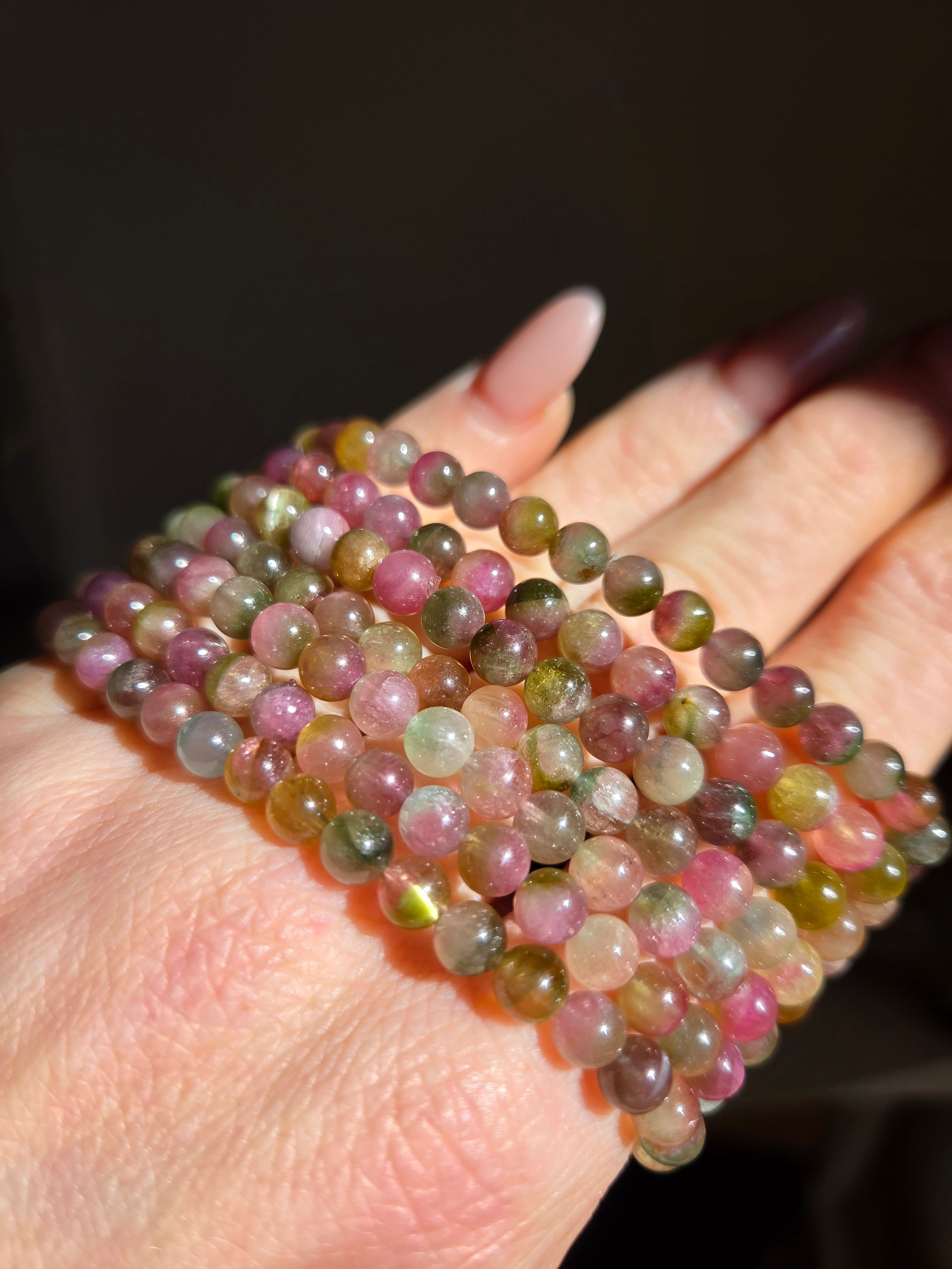 Watermelon tourmaline Bracelet | 6mm